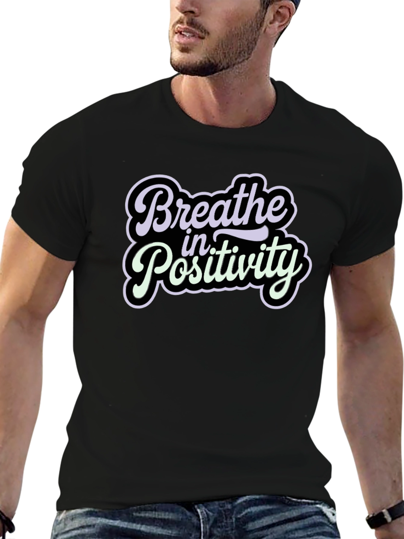 Breathe in Positivity Graphic T-Shirt
