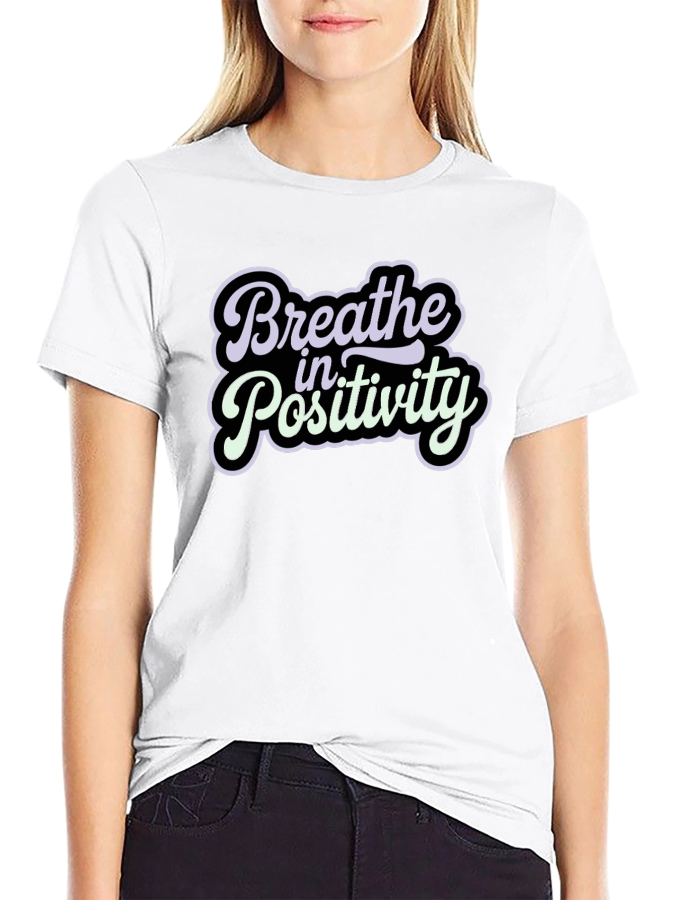 Breathe in Positivity Graphic T-Shirt