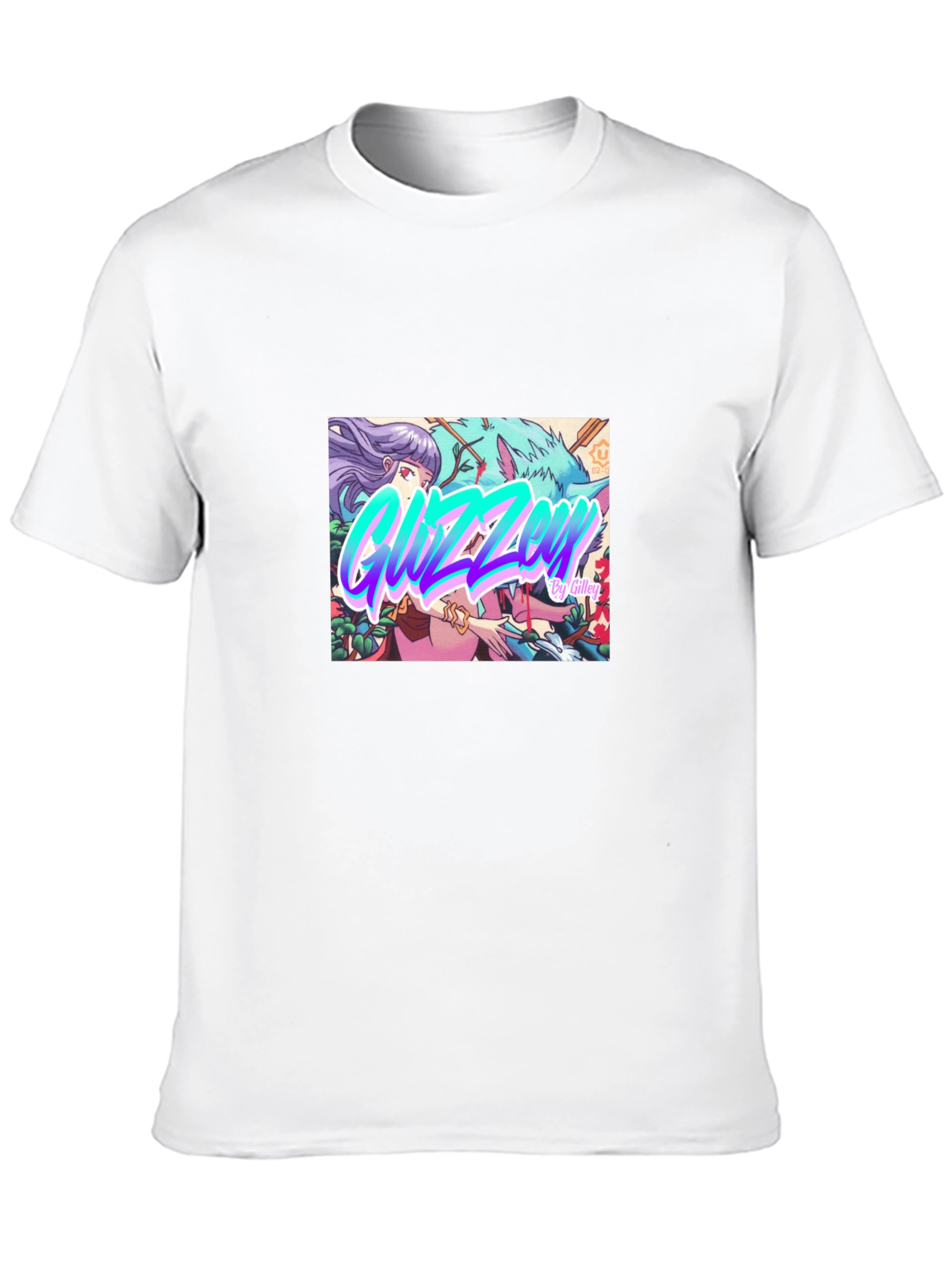 Guzzen Anime Art Black T-Shirt