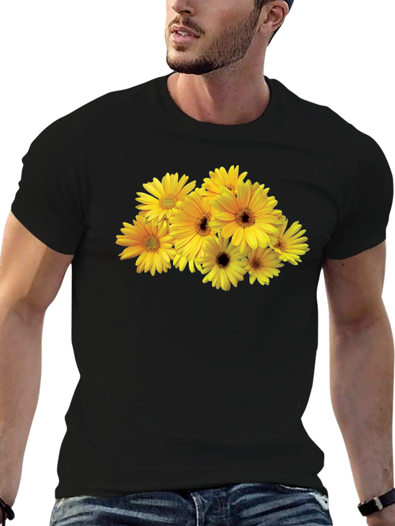 Floral Graphic Tee - Black Unisex Fit