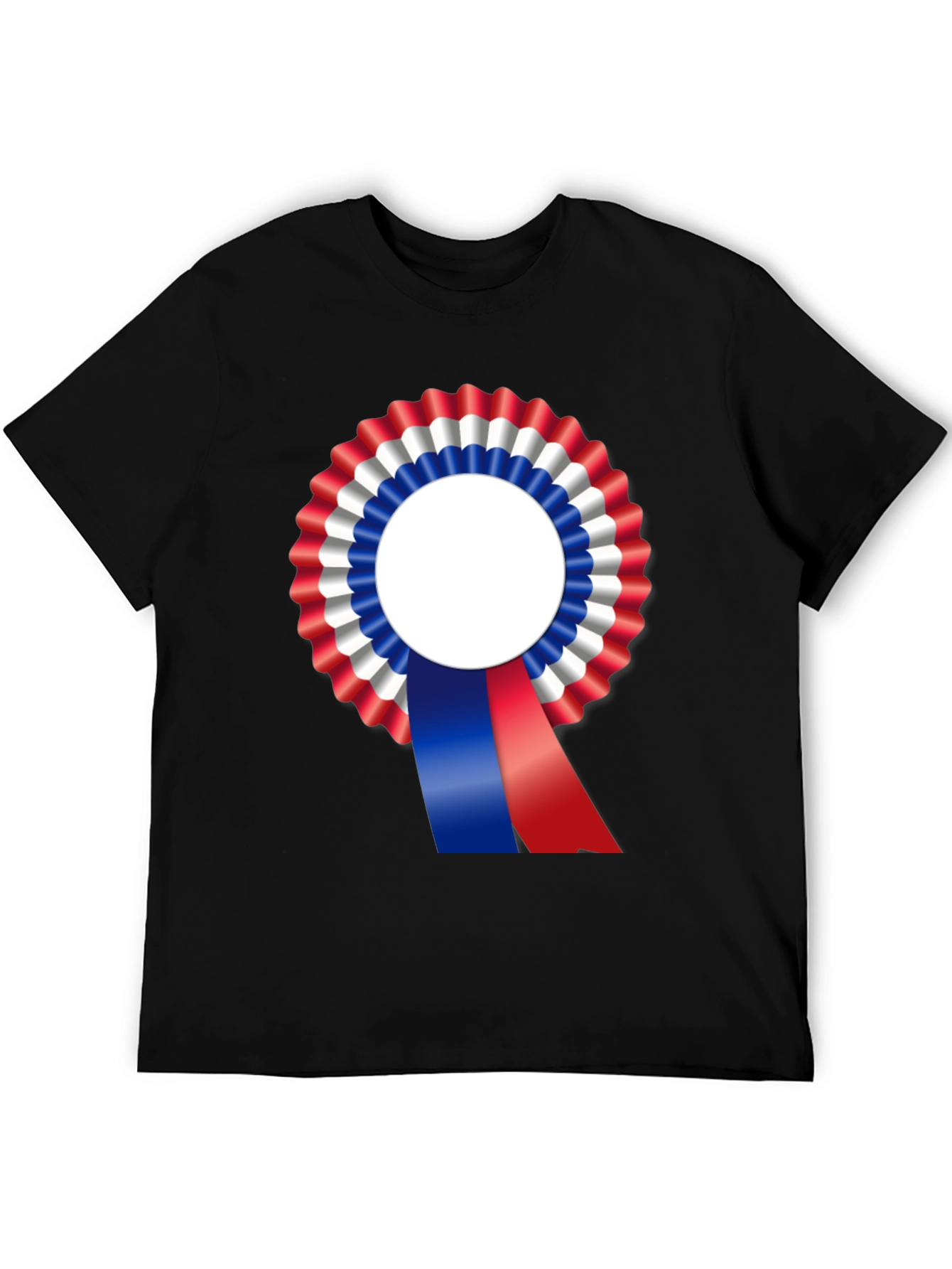 Patriotic Rosette Graphic Tee - Black Unisex Shirt