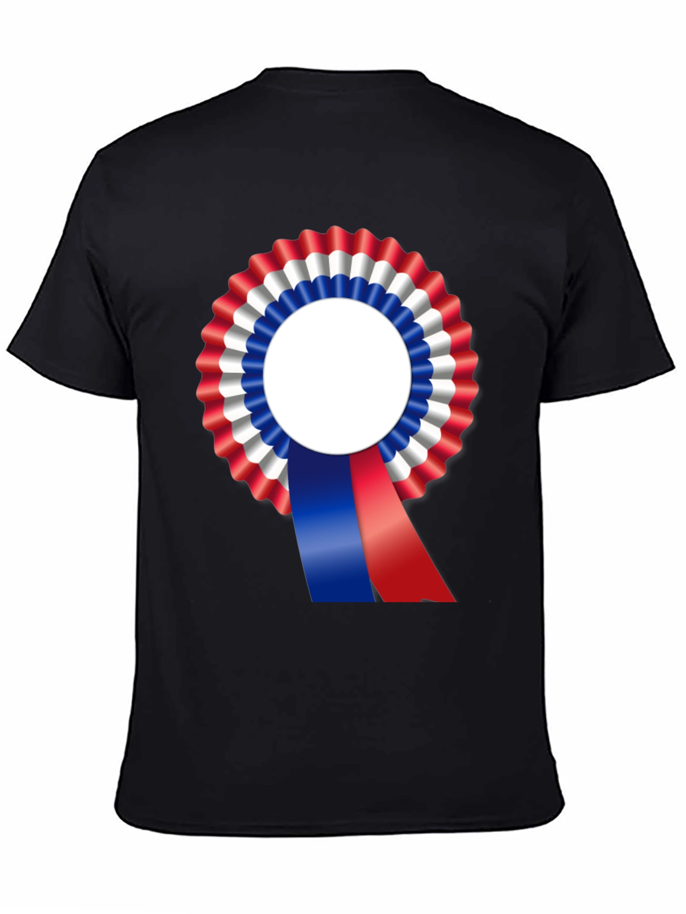 Patriotic Rosette Graphic Tee - Black Unisex Shirt