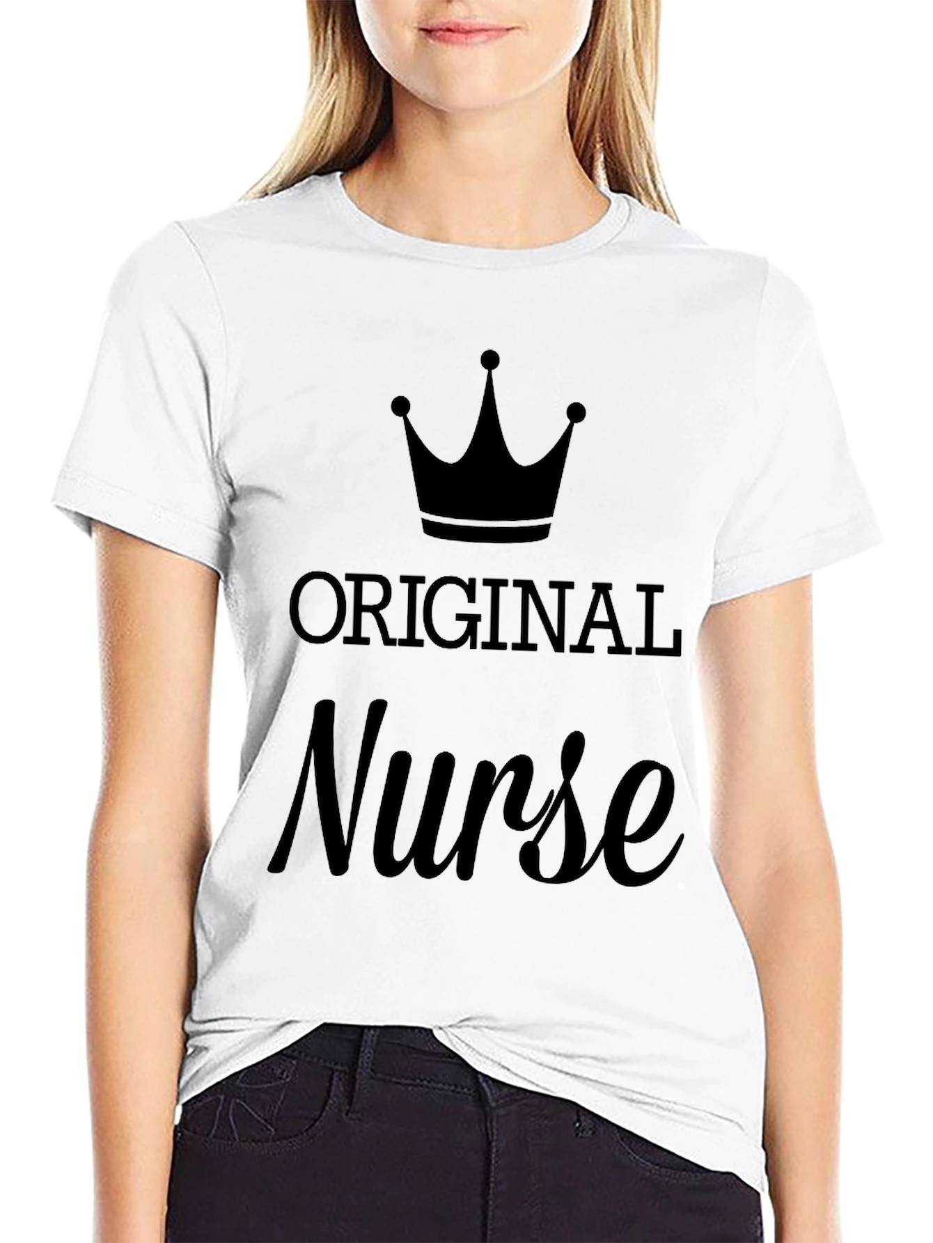 Original Nurse Graphic T-Shirt - Black