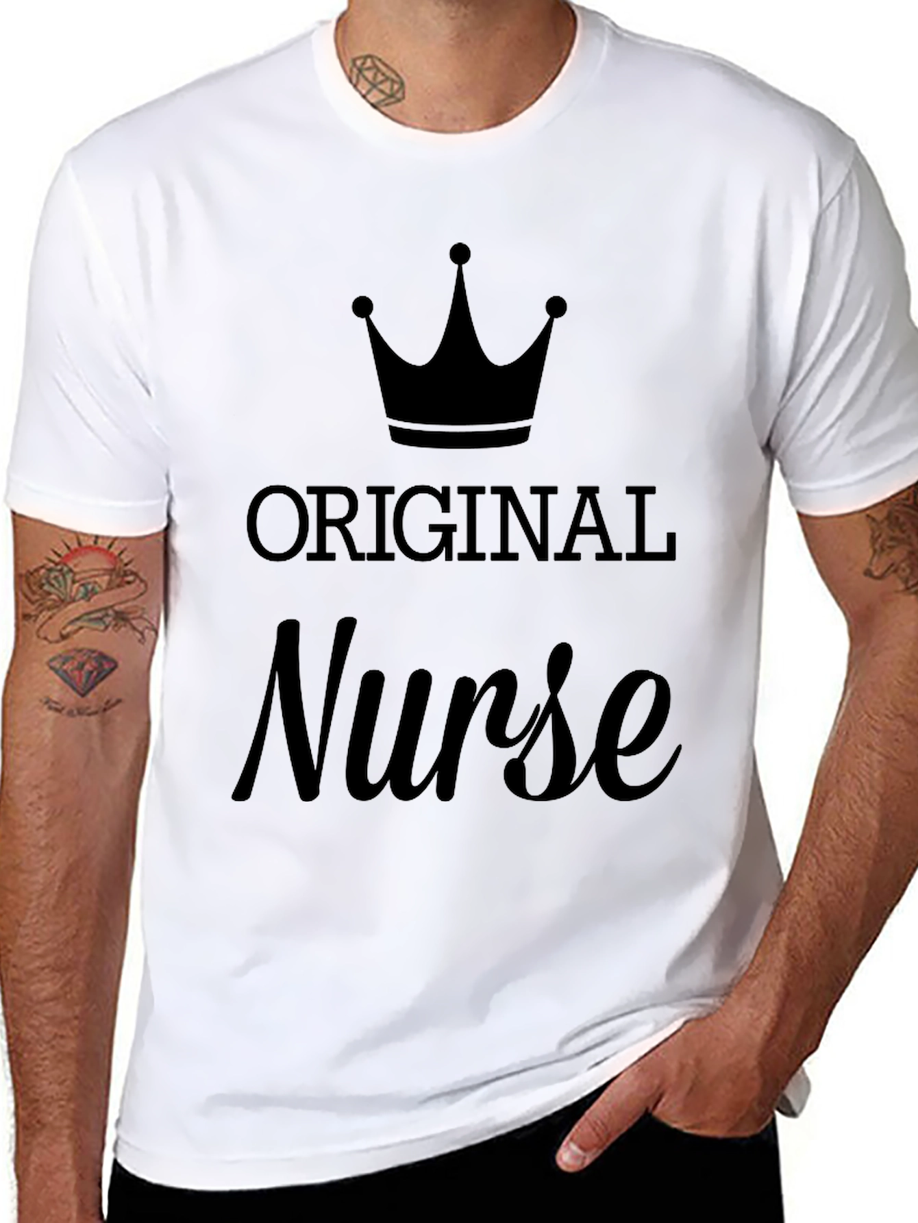 Original Nurse Graphic T-Shirt - Black