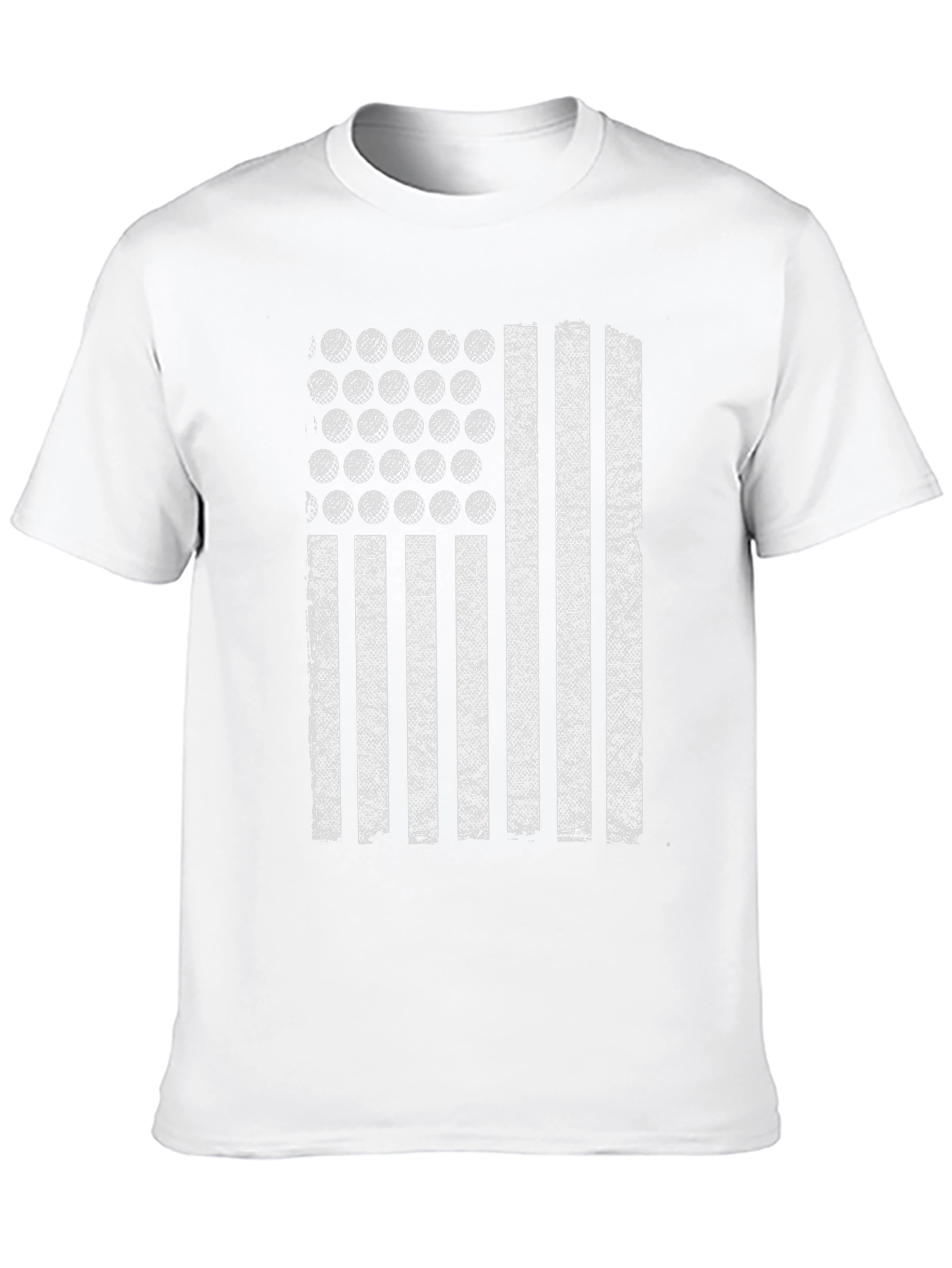 Golf Ball Flag Graphic Tee - Black Casual T-Shirt