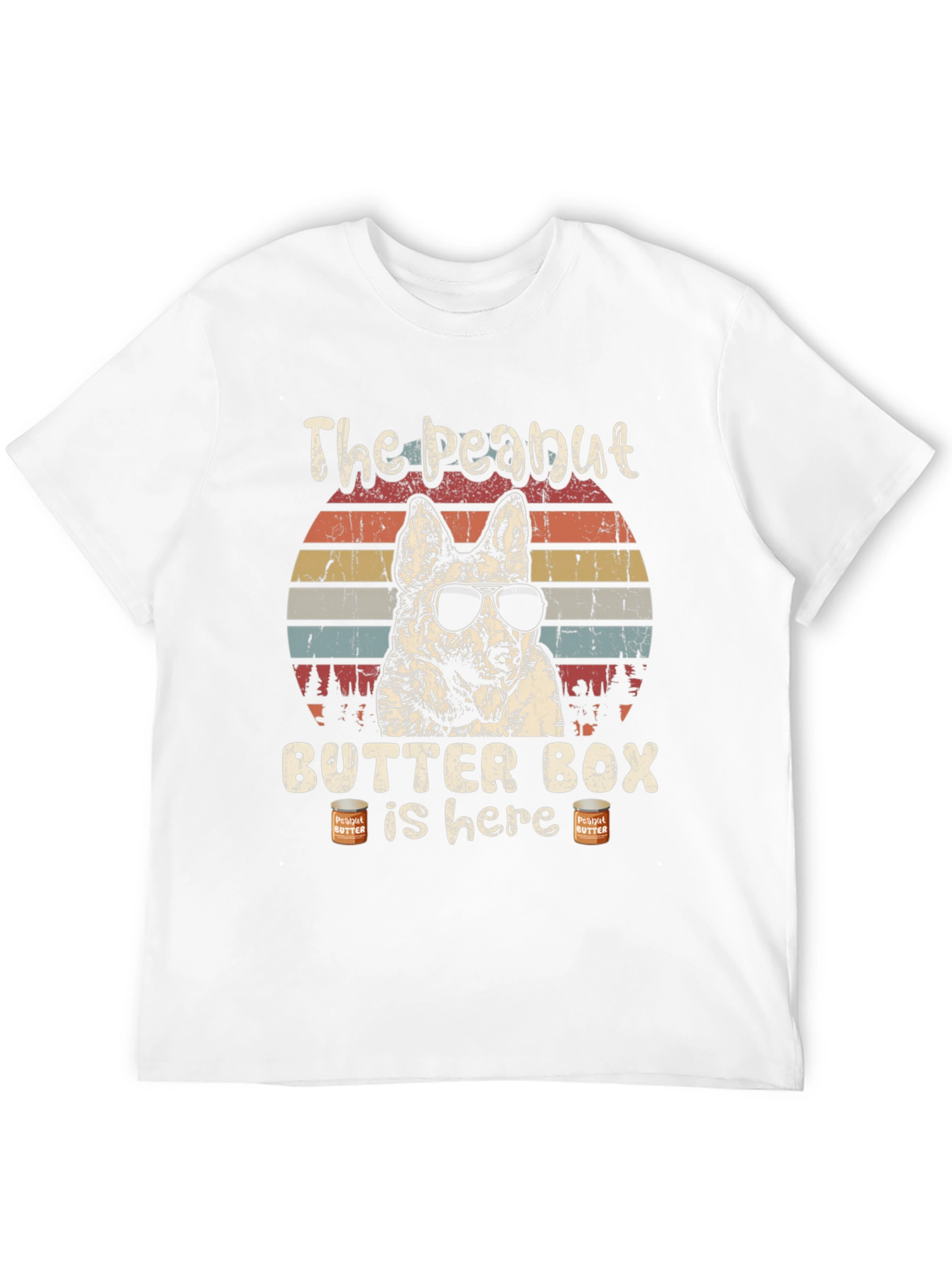 Peanut Butter Box Dog Graphic T-Shirt