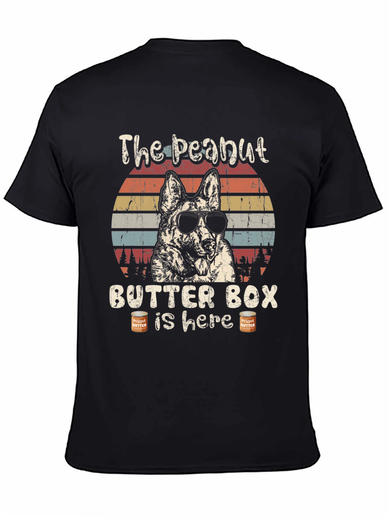 Peanut Butter Box Dog Graphic T-Shirt