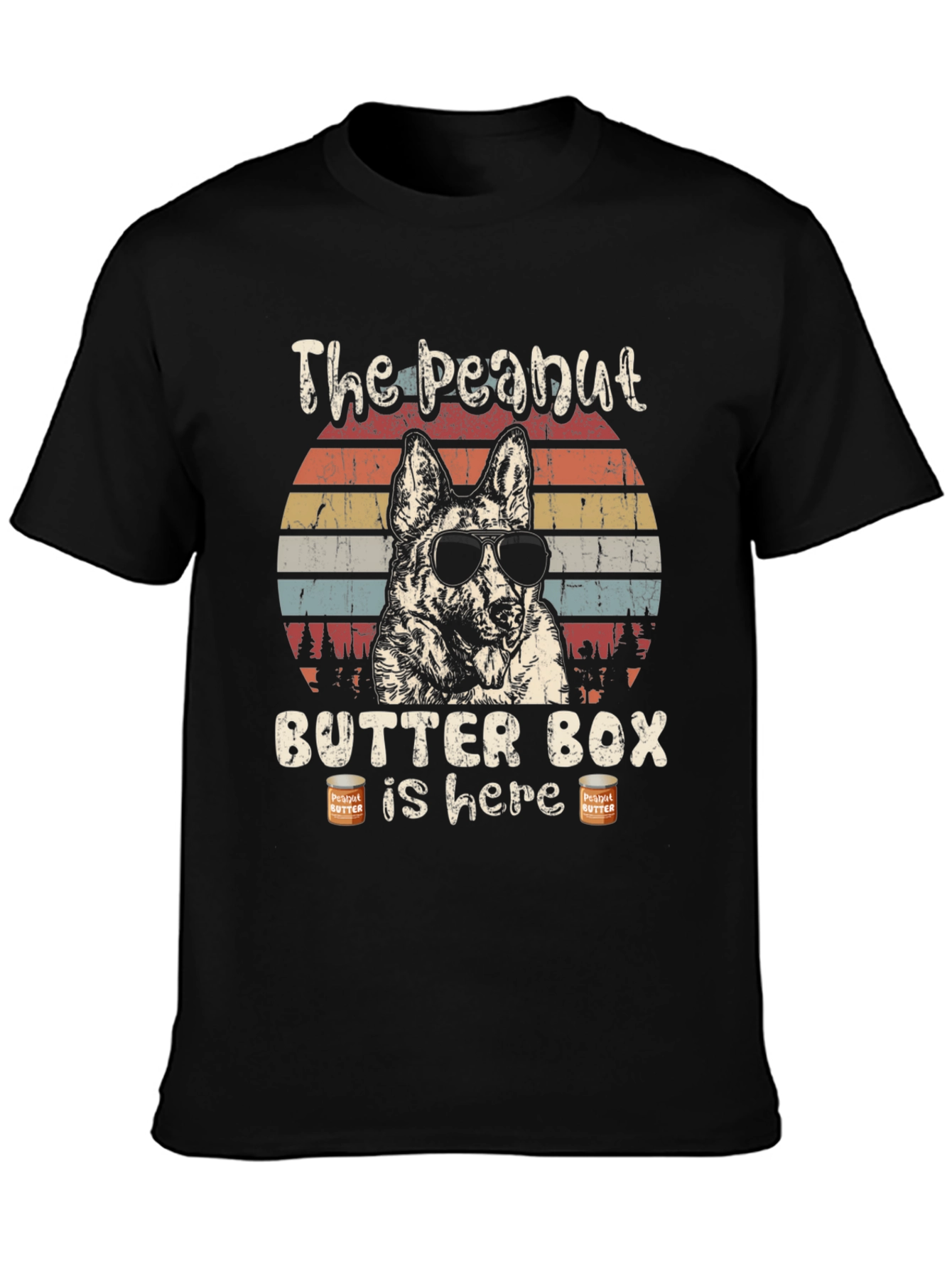 Peanut Butter Box Dog Graphic T-Shirt