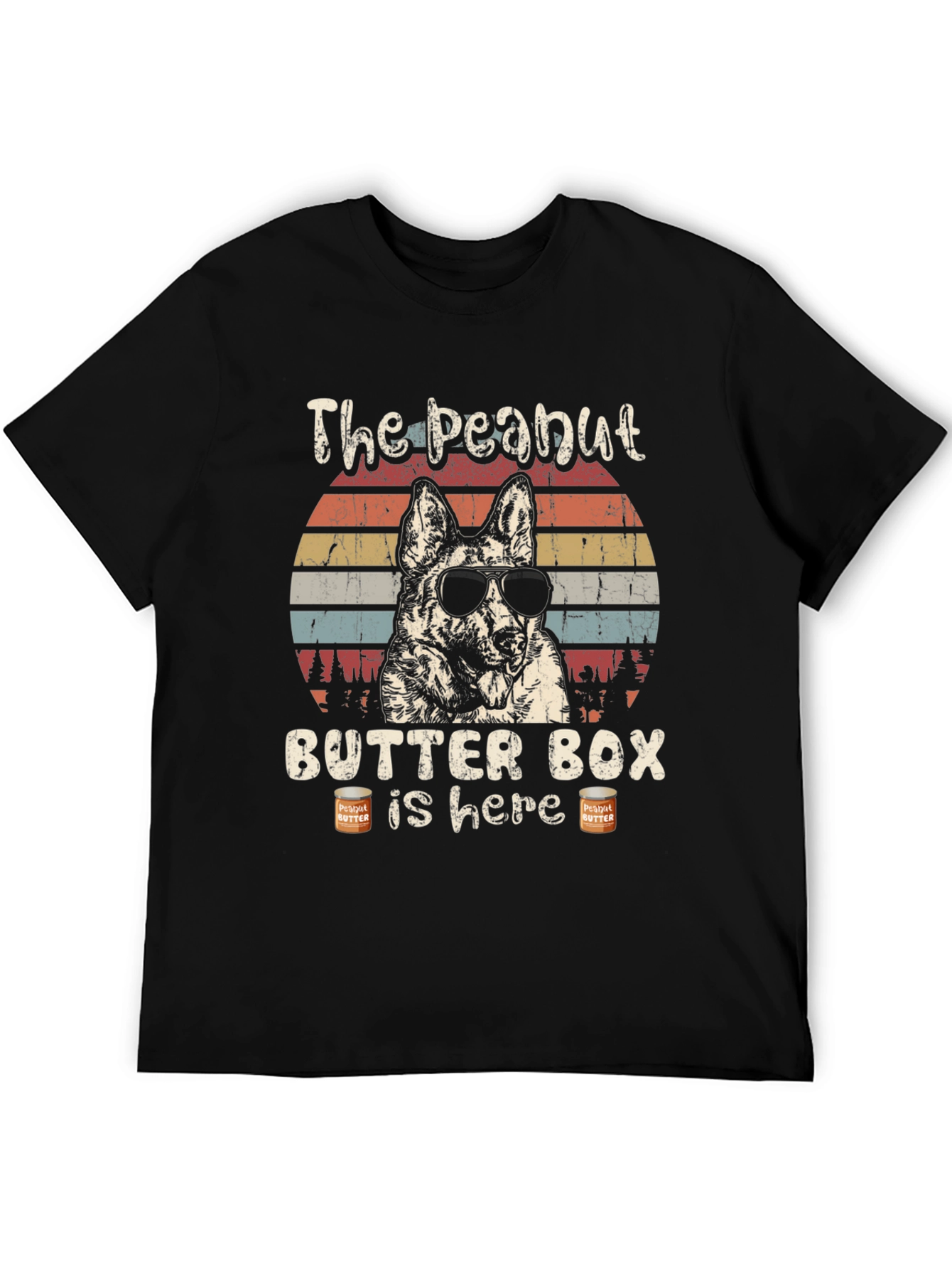 Peanut Butter Box Dog Graphic T-Shirt