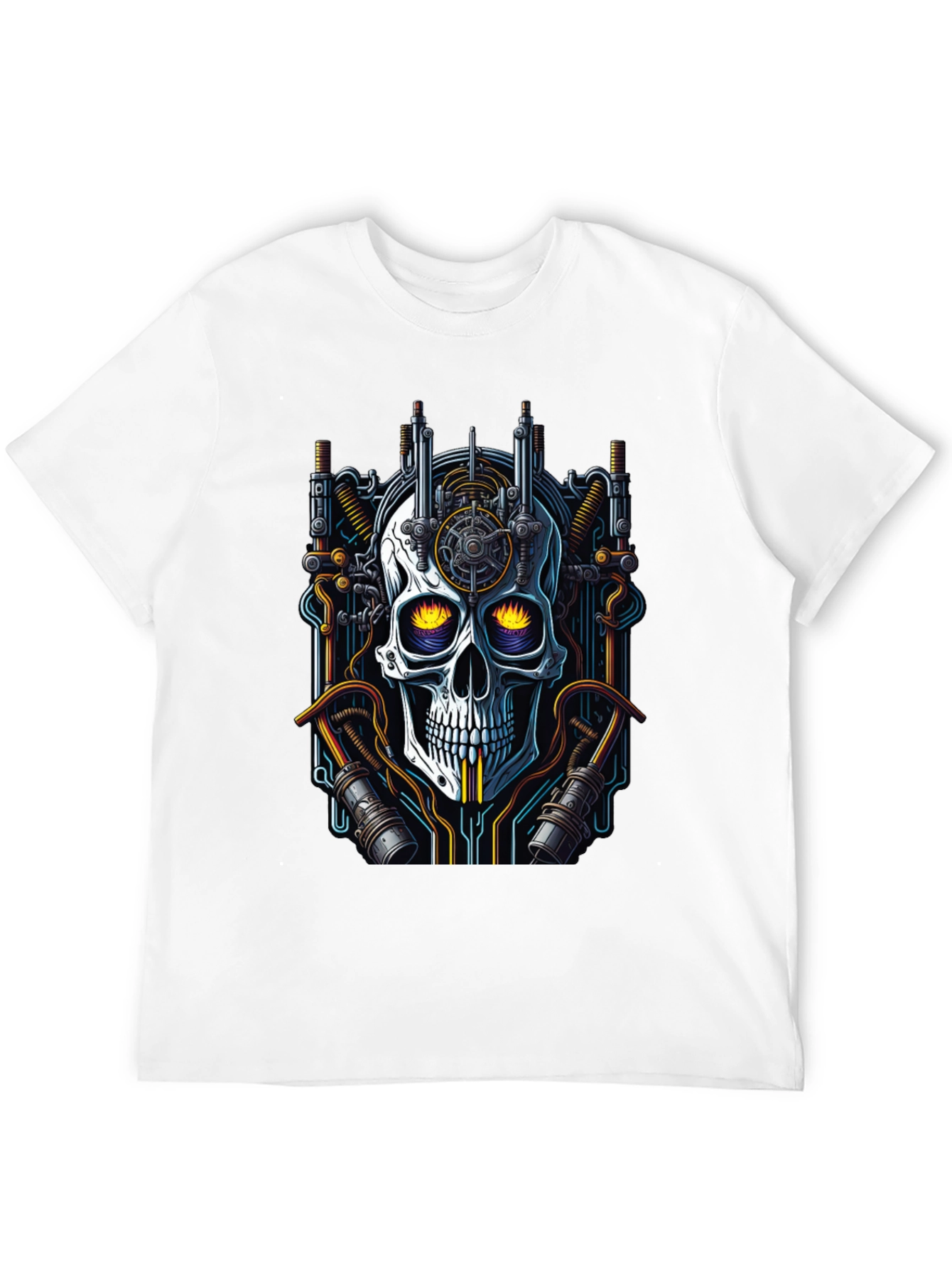 Cyberpunk Skull Graphic Tee - Unique Techwear Style