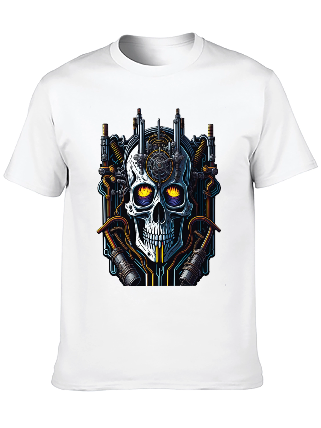 Cyberpunk Skull Graphic Tee - Unique Techwear Style