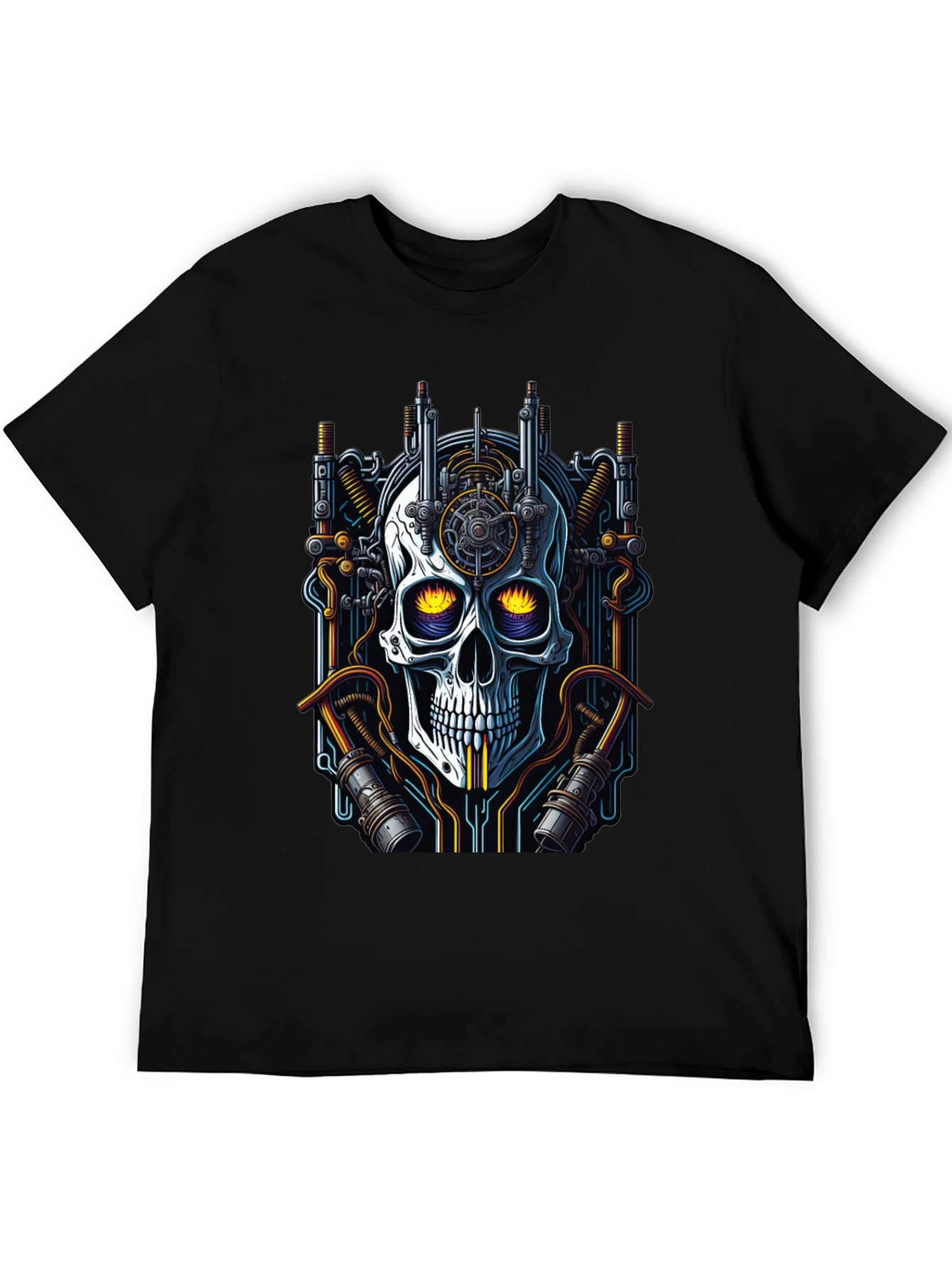 Cyberpunk Skull Graphic Tee - Unique Techwear Style