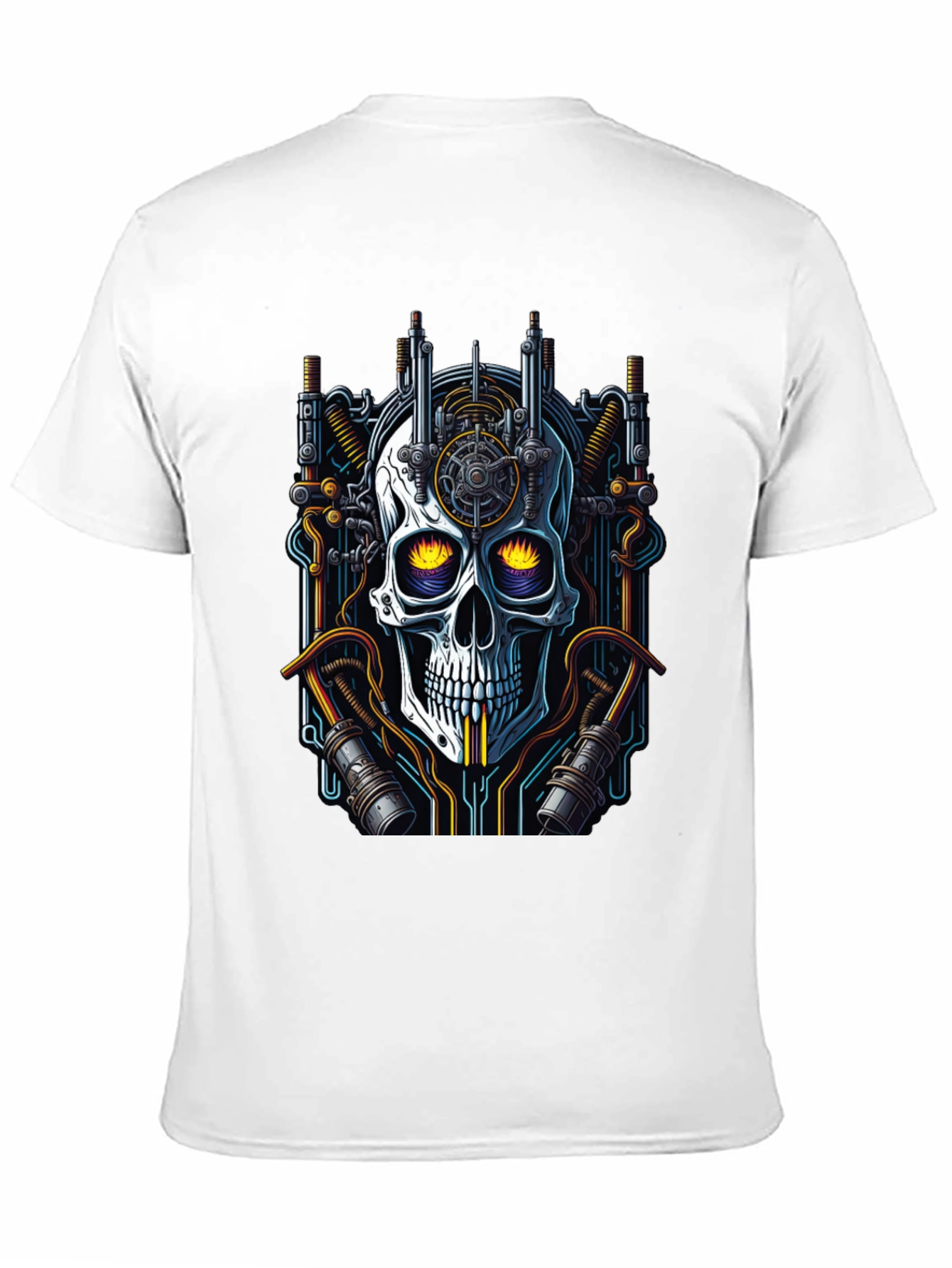Cyberpunk Skull Graphic Tee - Unique Techwear Style