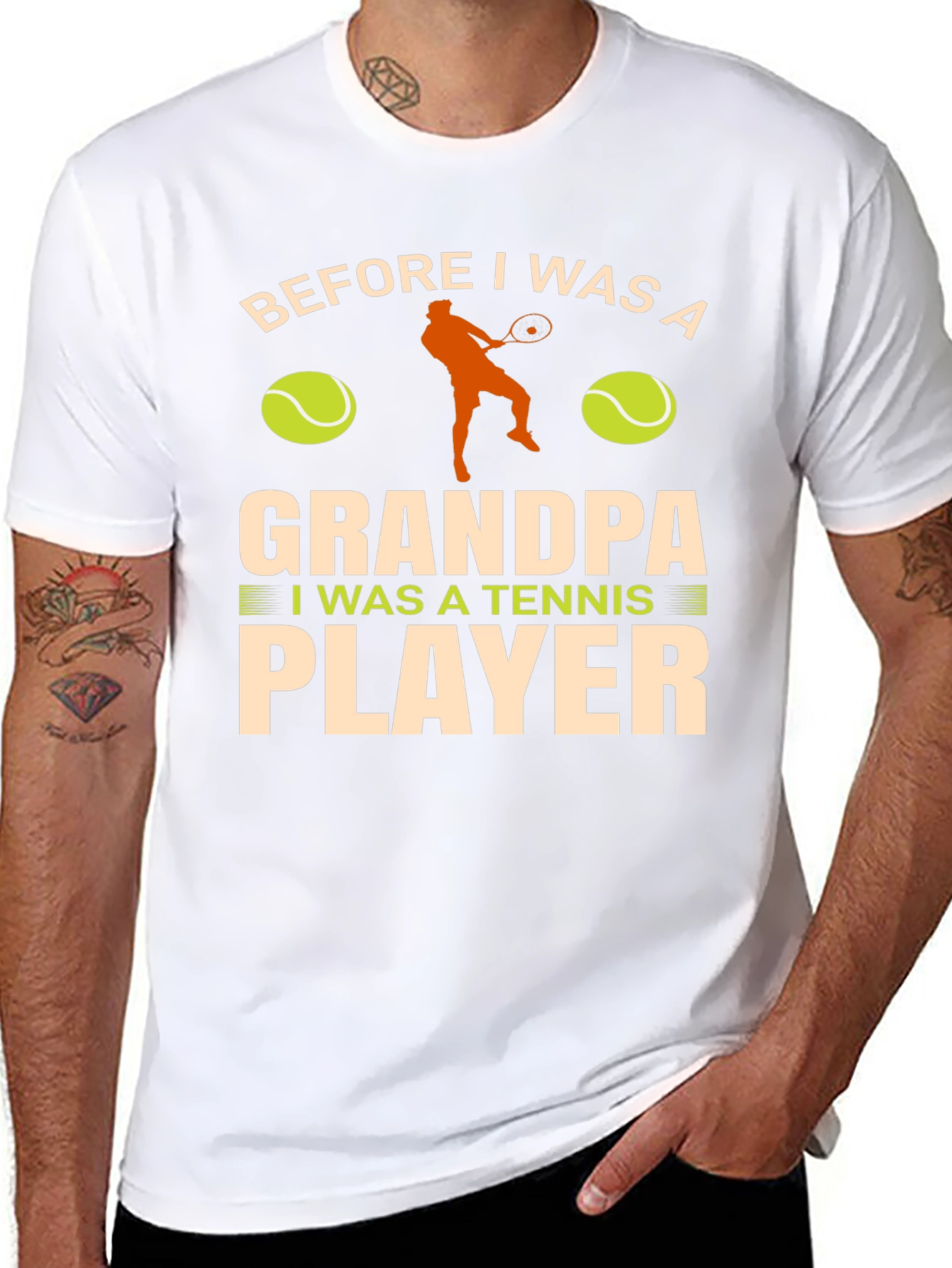 Grandpa Tennis Player T-Shirt