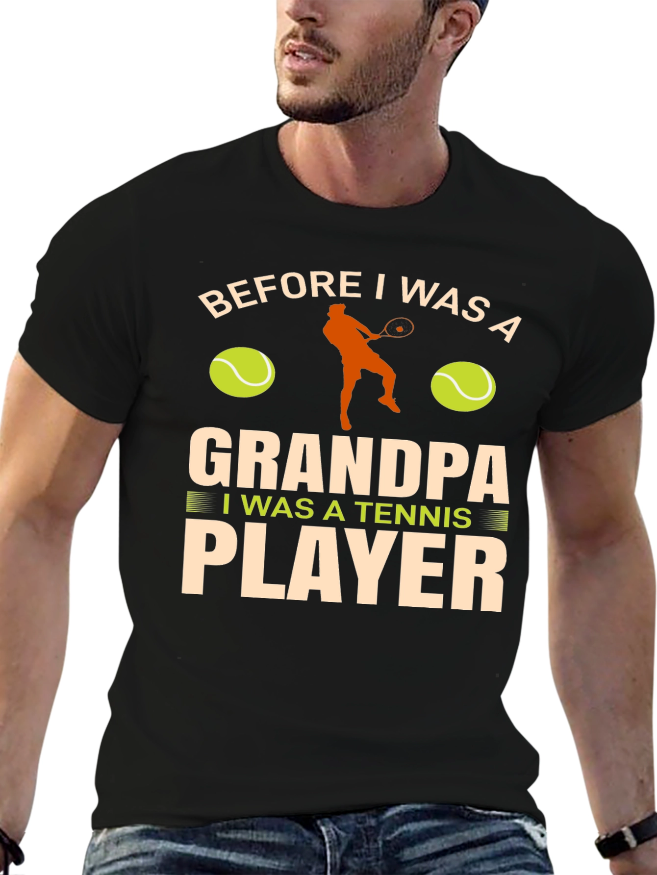 Grandpa Tennis Player T-Shirt