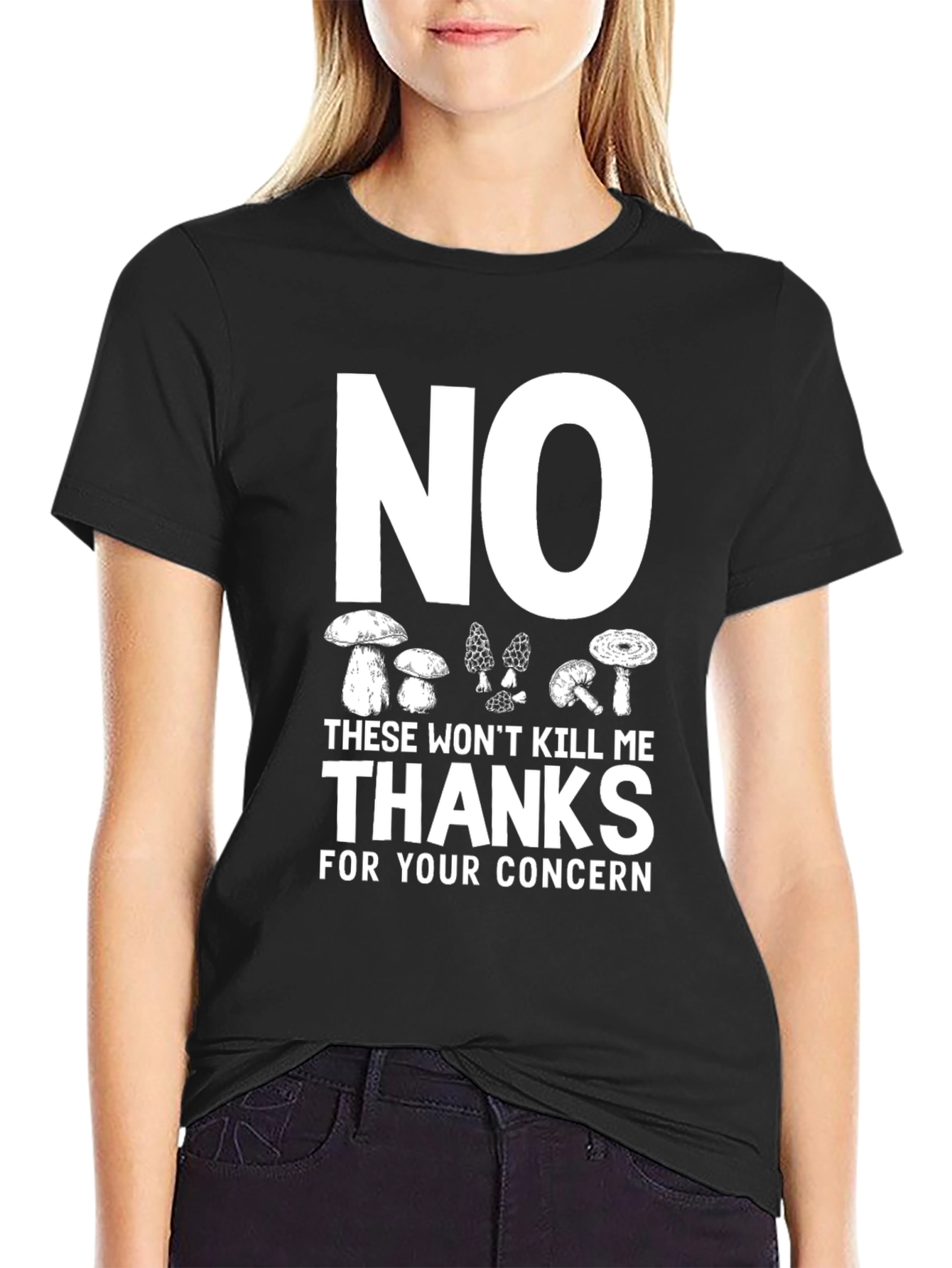 Mushroom Foraging T-Shirt - No Thanks!