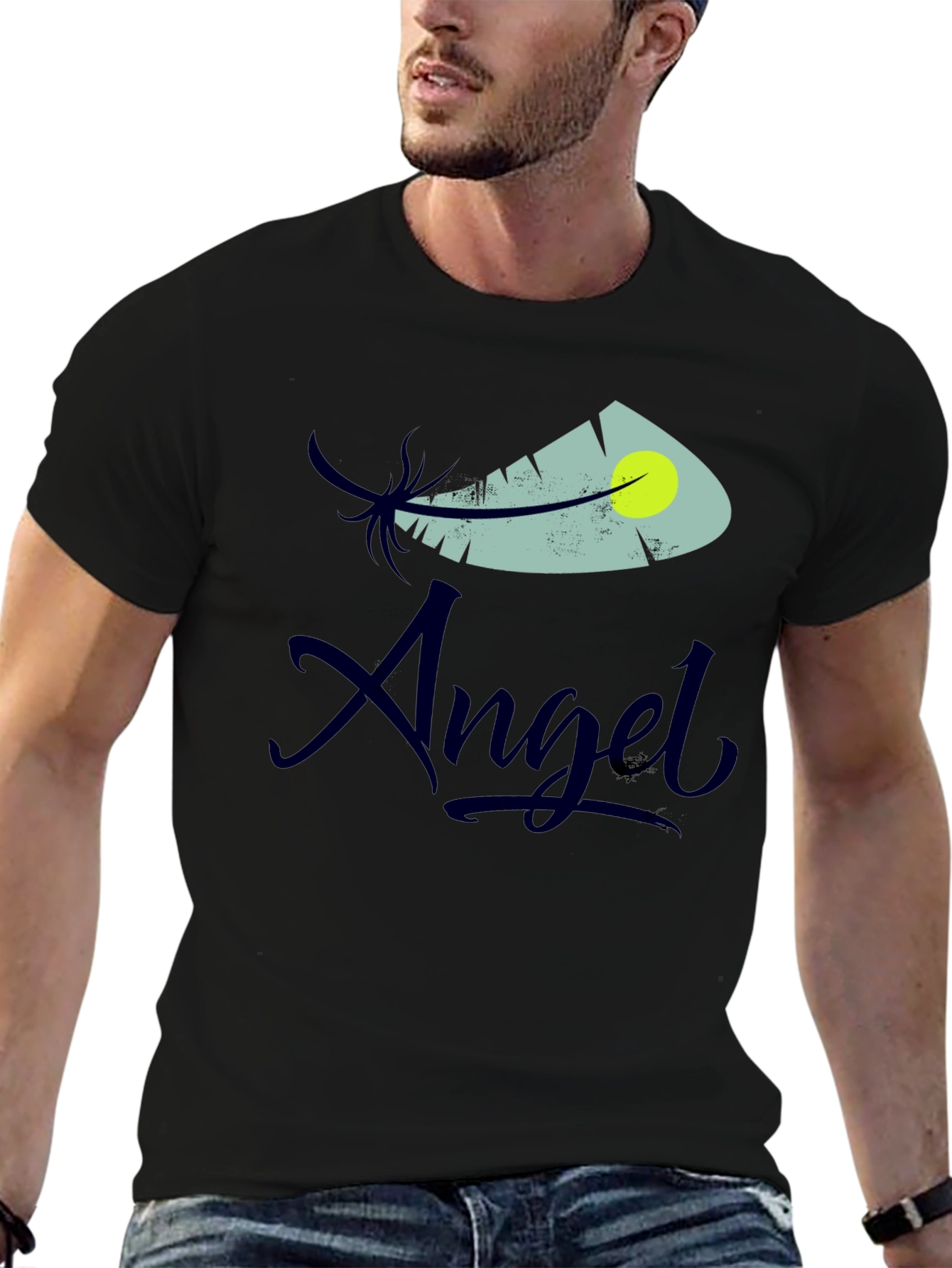 Feather Angel Graphic Tee - Stylish Unisex T-Shirt
