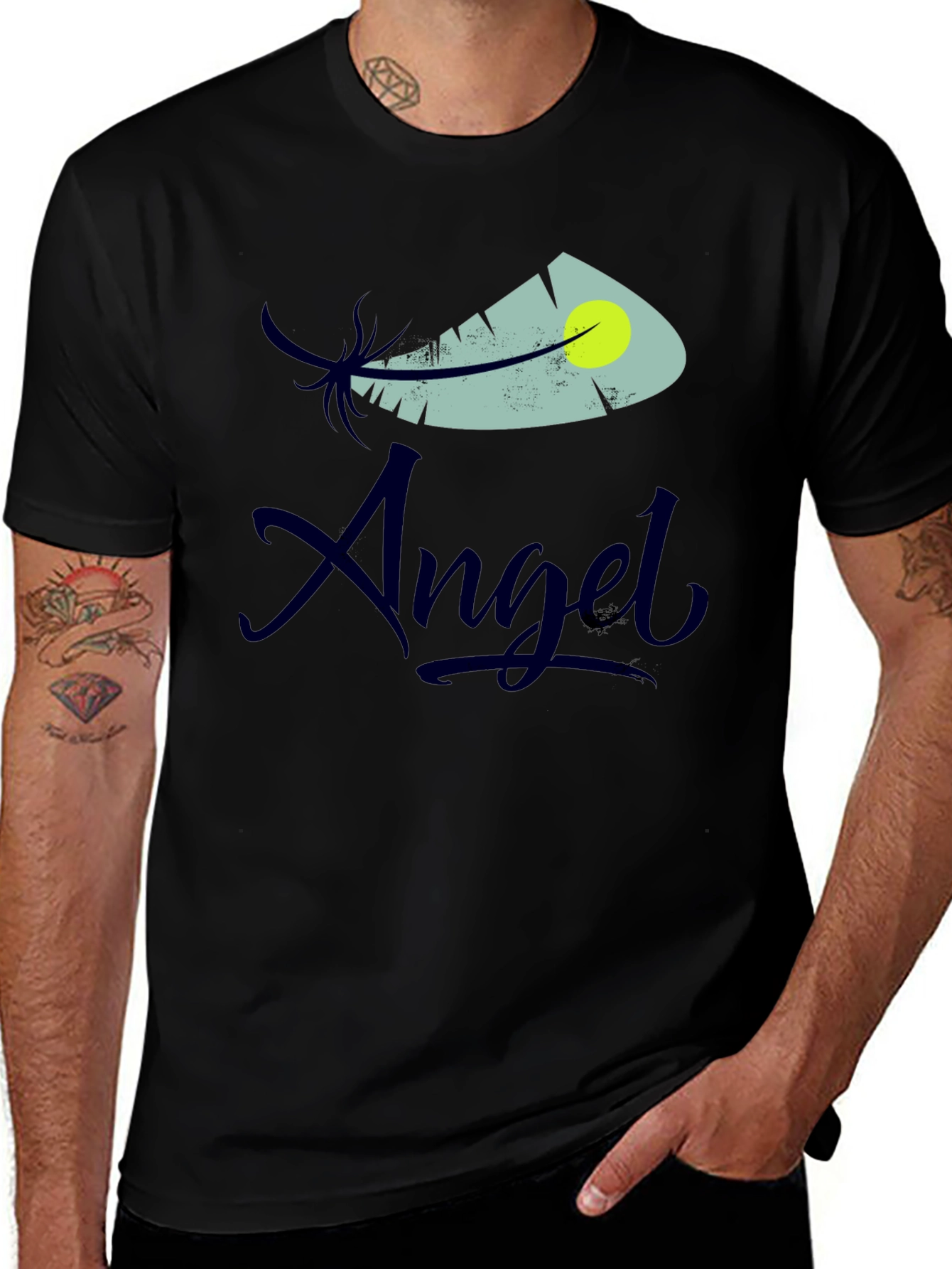 Feather Angel Graphic Tee - Stylish Unisex T-Shirt