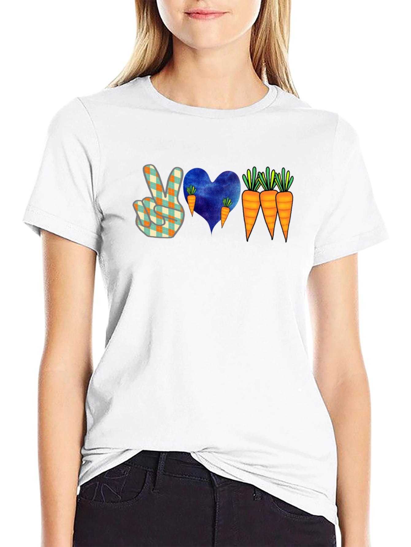 Peace Love Carrots Graphic T-Shirt