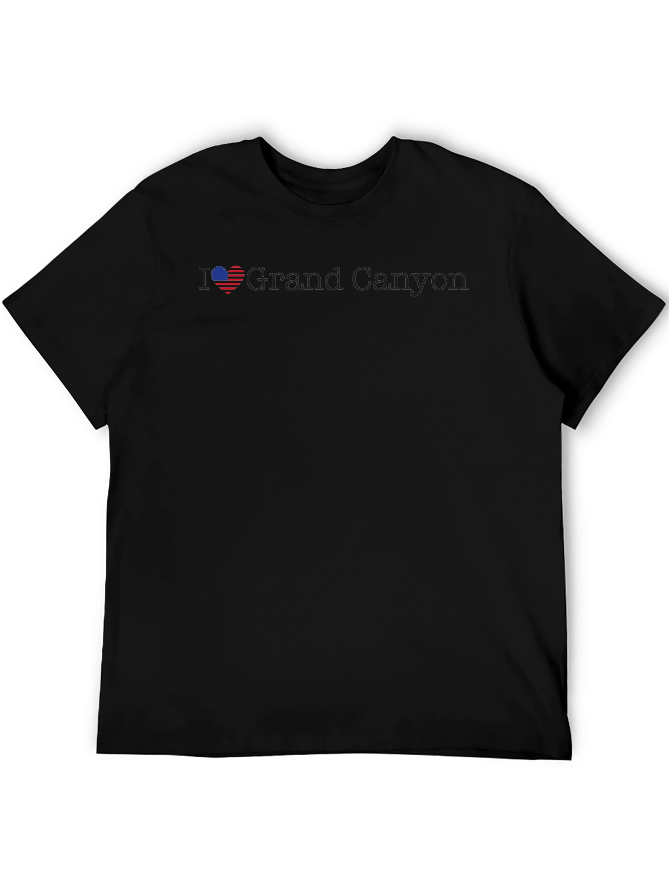 I Love Grand Canyon Black Graphic T-Shirt