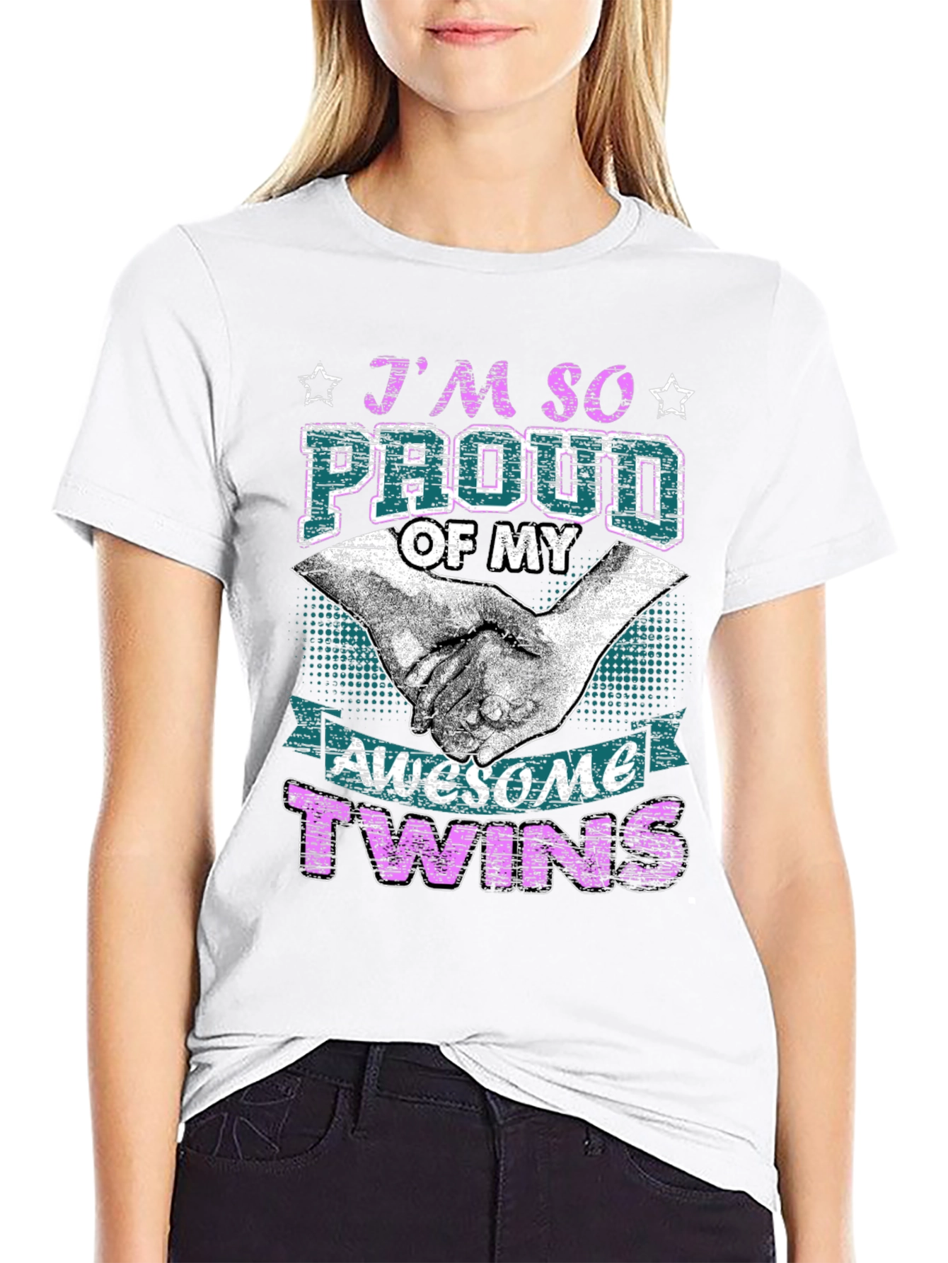 Proud Twins Parent Graphic T-Shirt