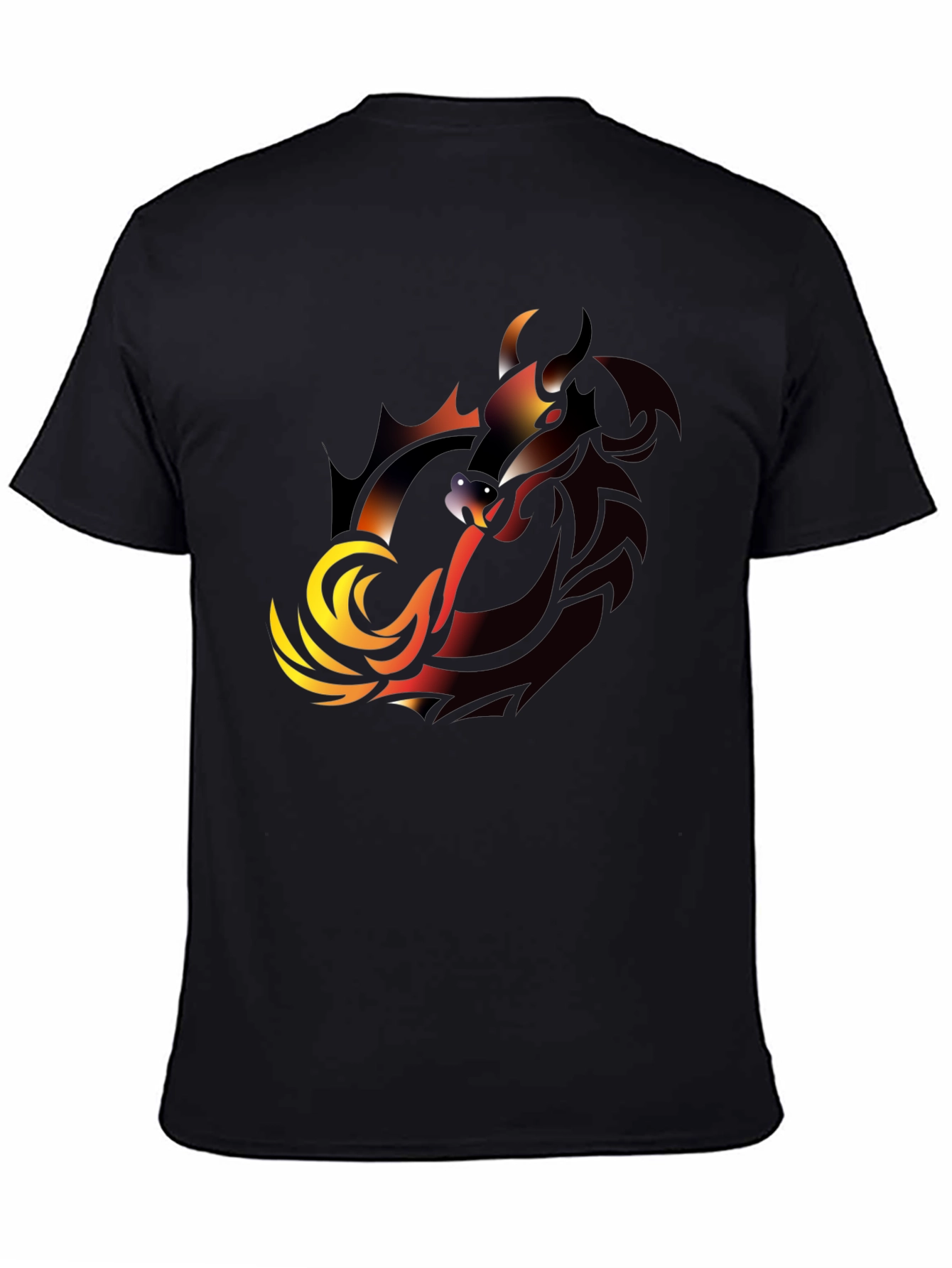 Dragon Graphic T-Shirt - Black Bold Design