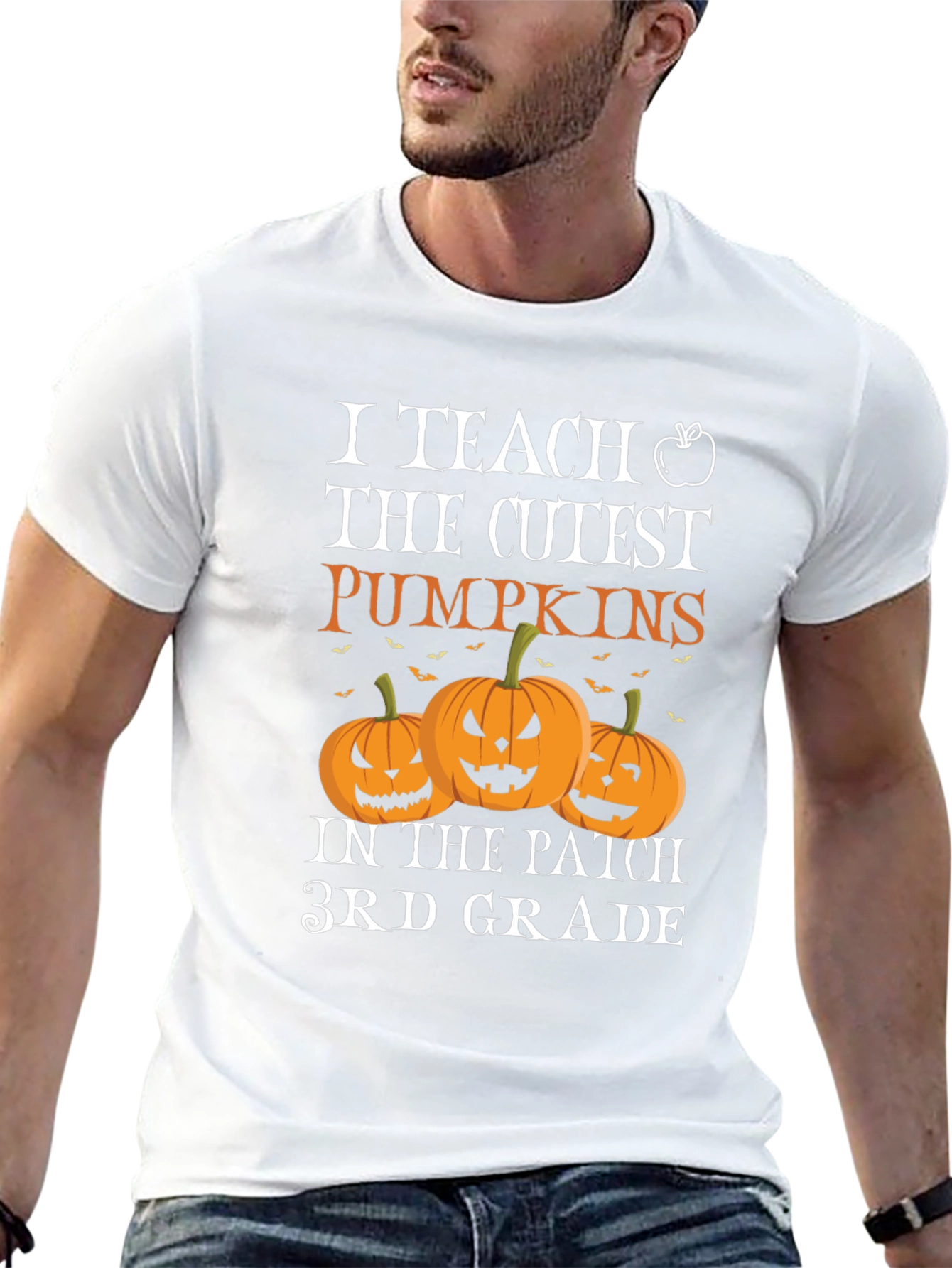 Cute Pumpkins 3rd Grade Teacher Halloween T-Shirt