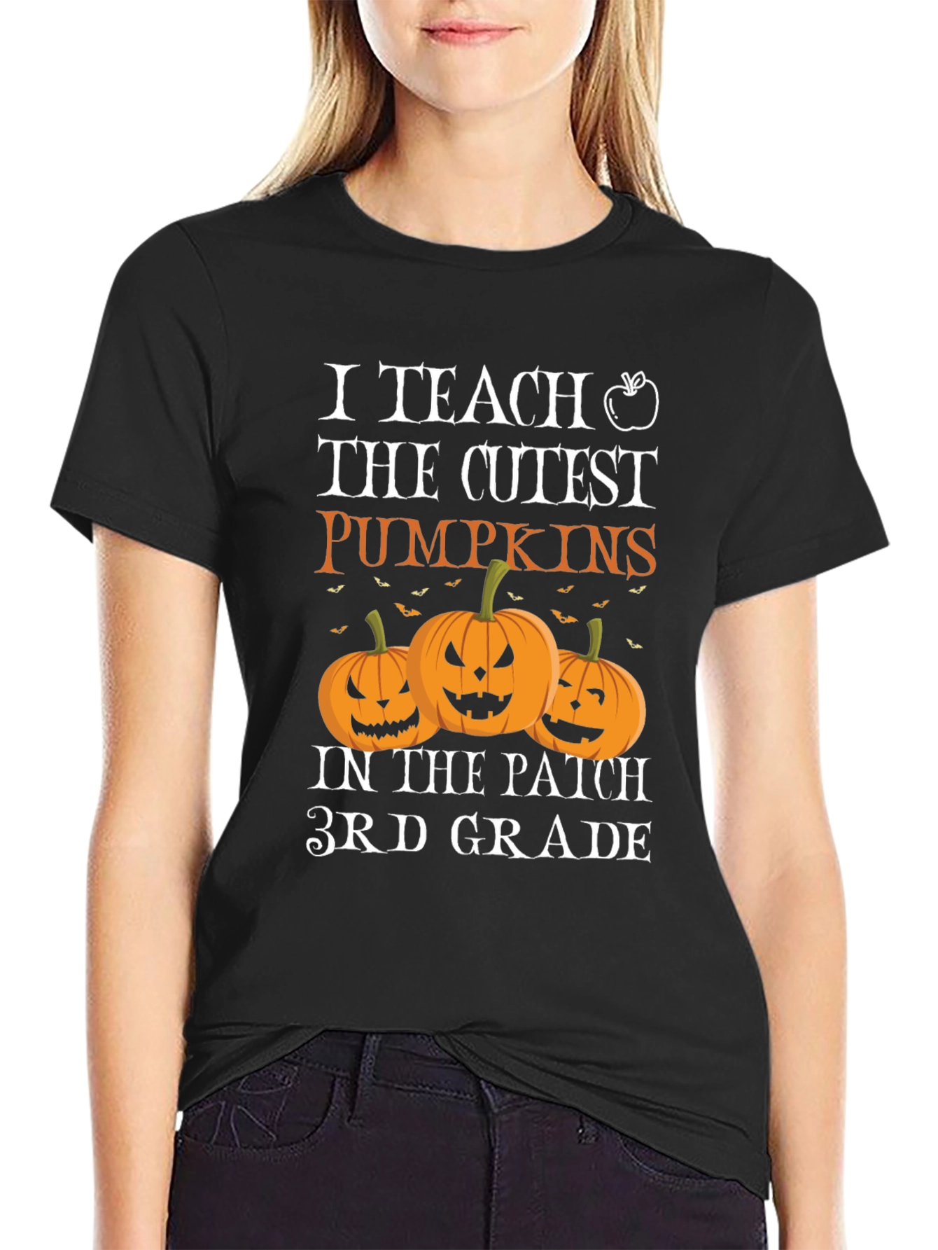 Cute Pumpkins 3rd Grade Teacher Halloween T-Shirt