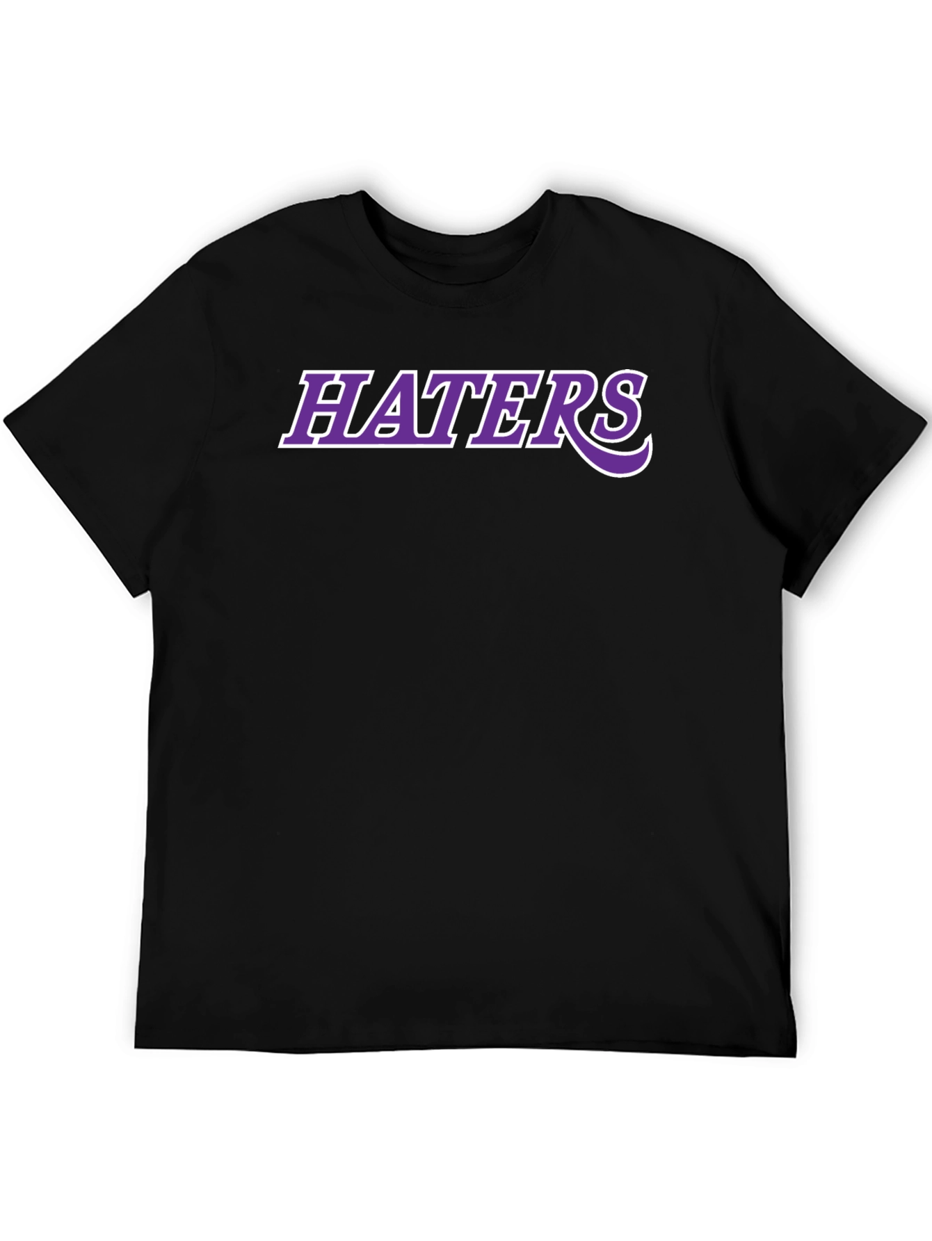Haters Tee -  Purple and White Graphic Print