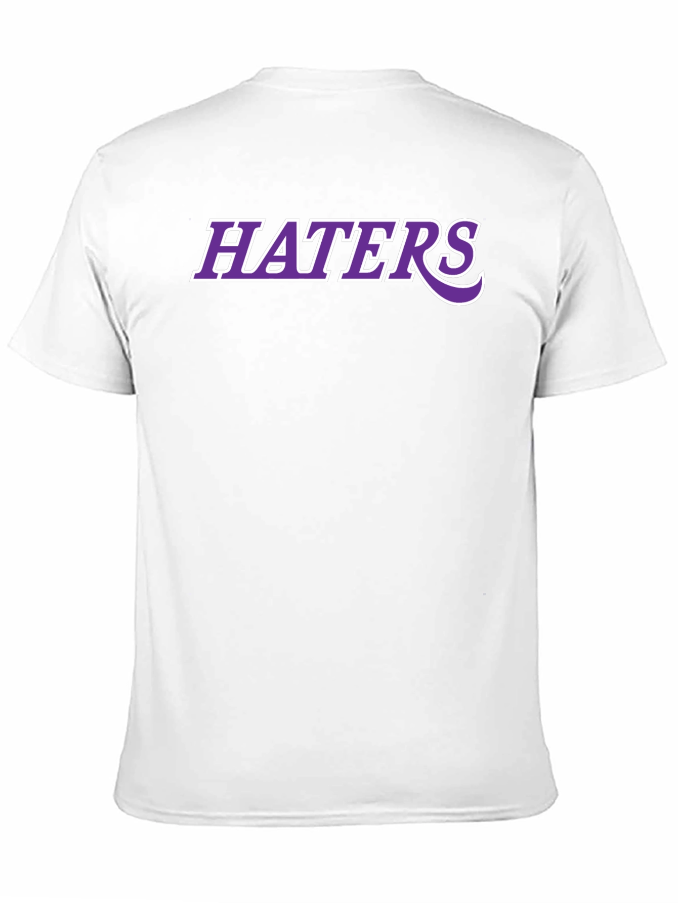 Haters Tee -  Purple and White Graphic Print