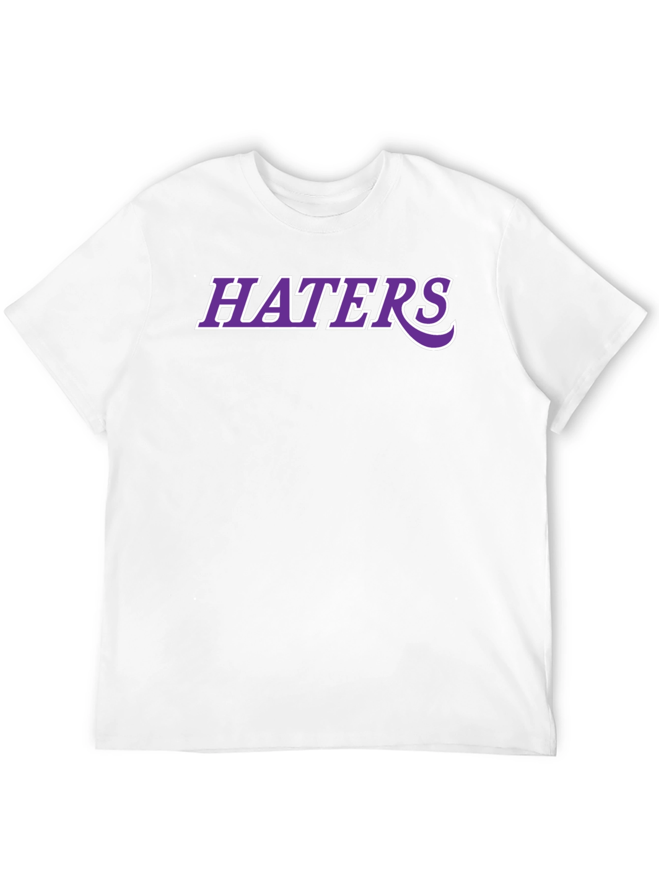 Haters Tee -  Purple and White Graphic Print