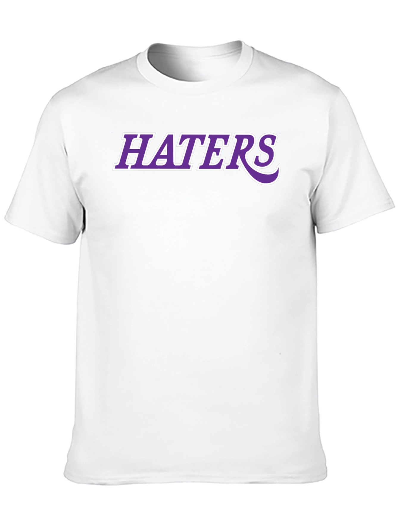 Haters Tee -  Purple and White Graphic Print