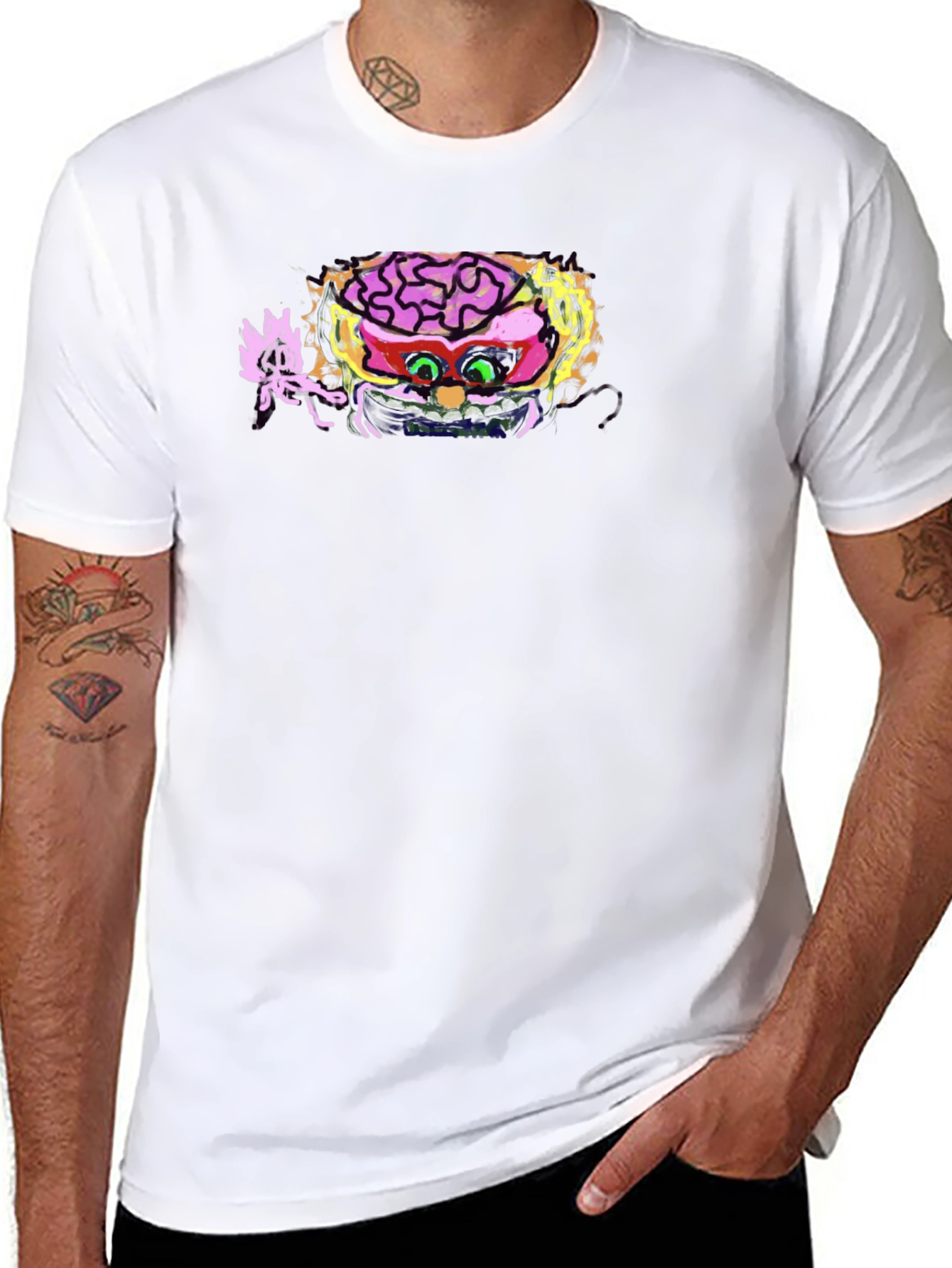 Brainiac Graphic Tee - Unique Mens Black T-Shirt