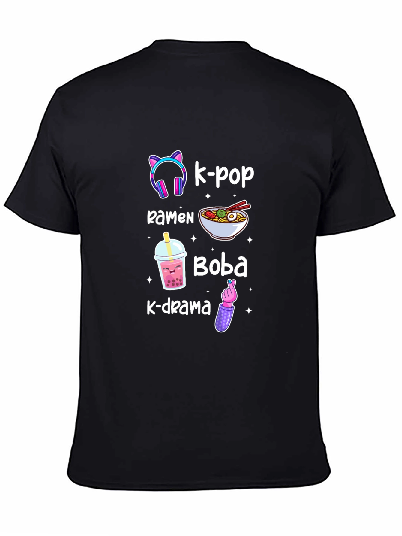 K-Pop Ramen and Boba Graphic Tee