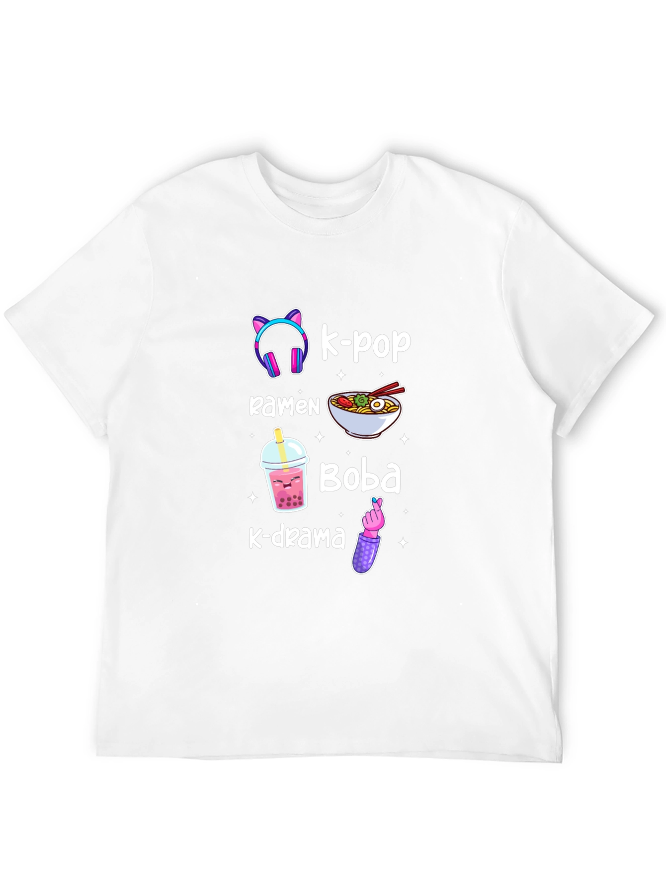 K-Pop Ramen and Boba Graphic Tee