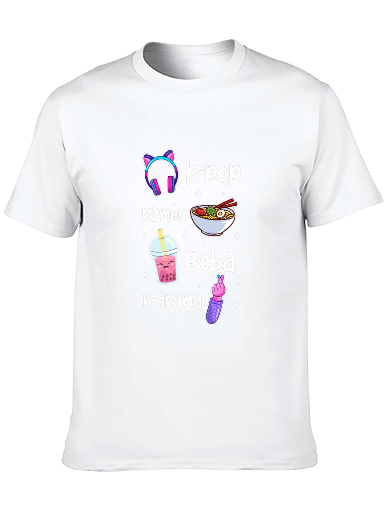 K-Pop Ramen and Boba Graphic Tee