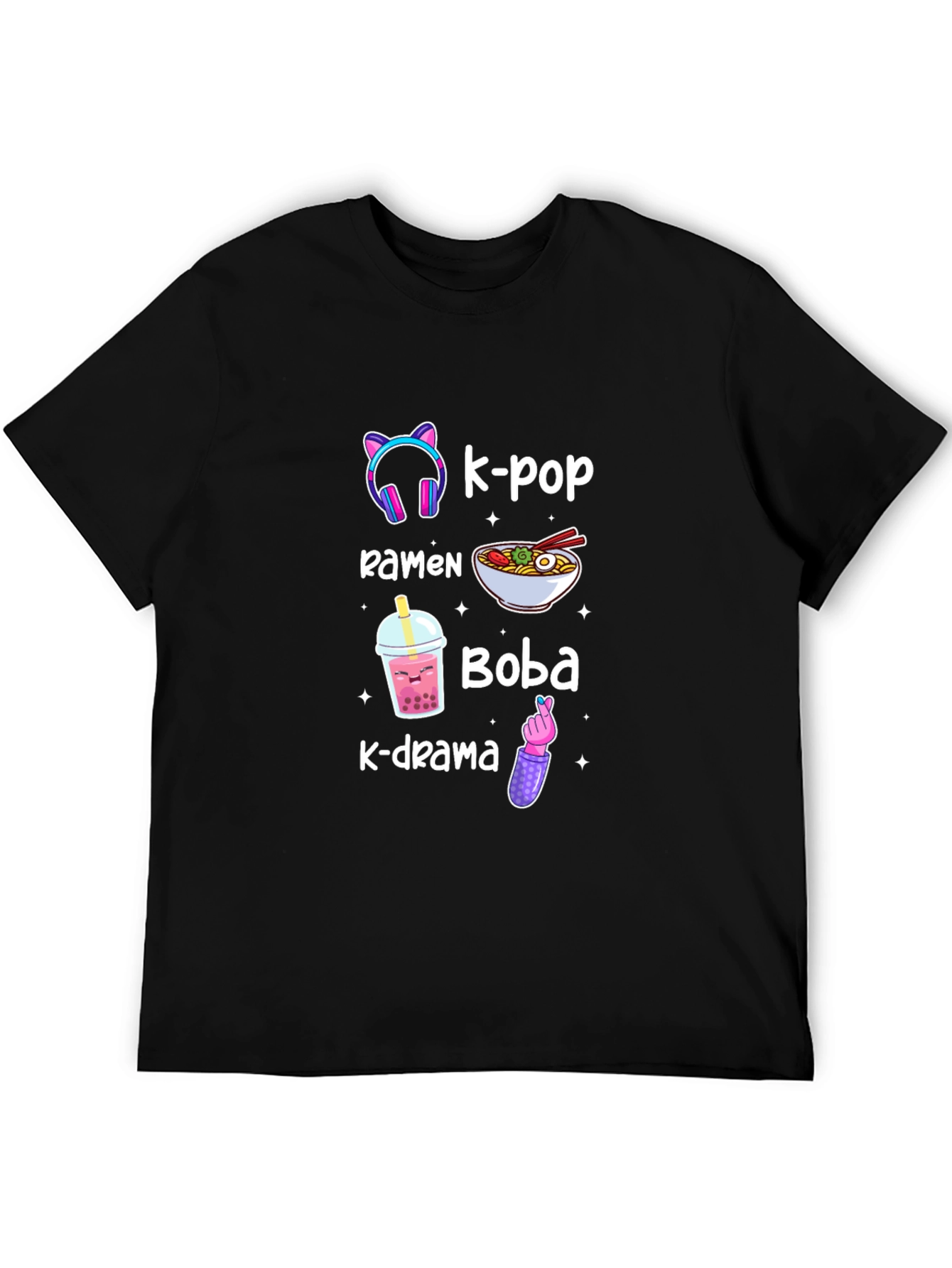 K-Pop Ramen and Boba Graphic Tee