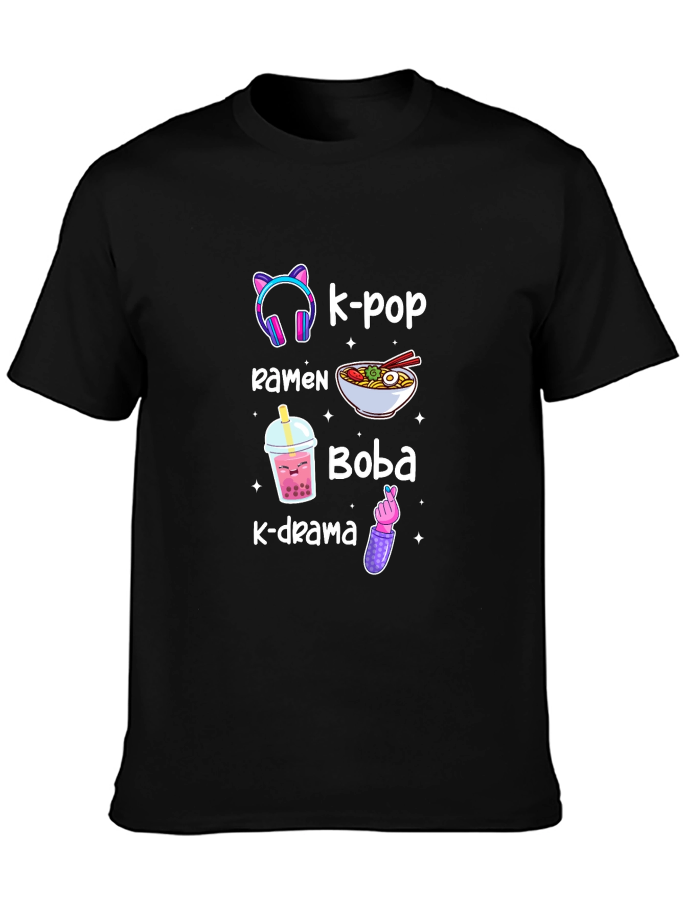 K-Pop Ramen and Boba Graphic Tee