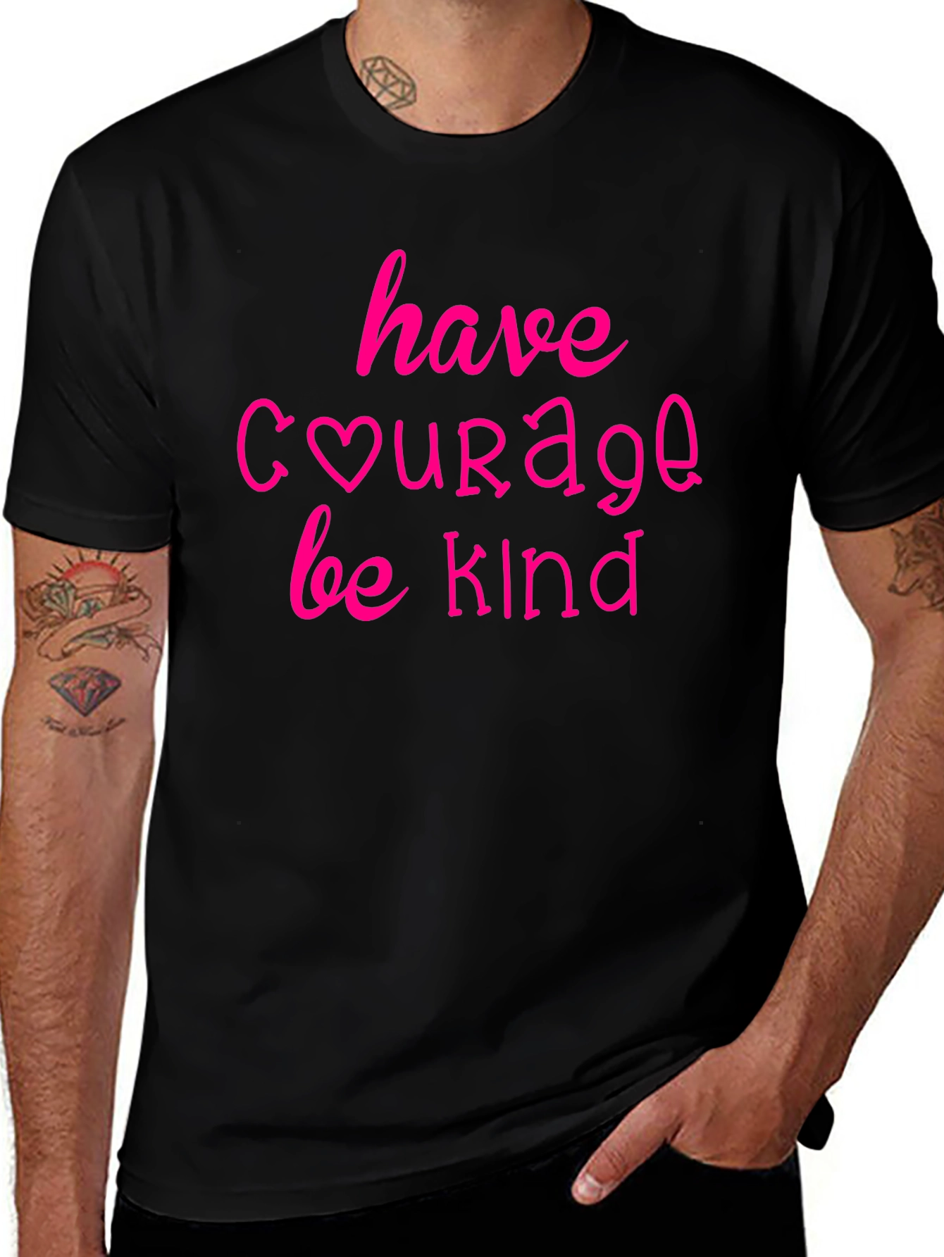Have Courage Be Kind Black T-Shirt