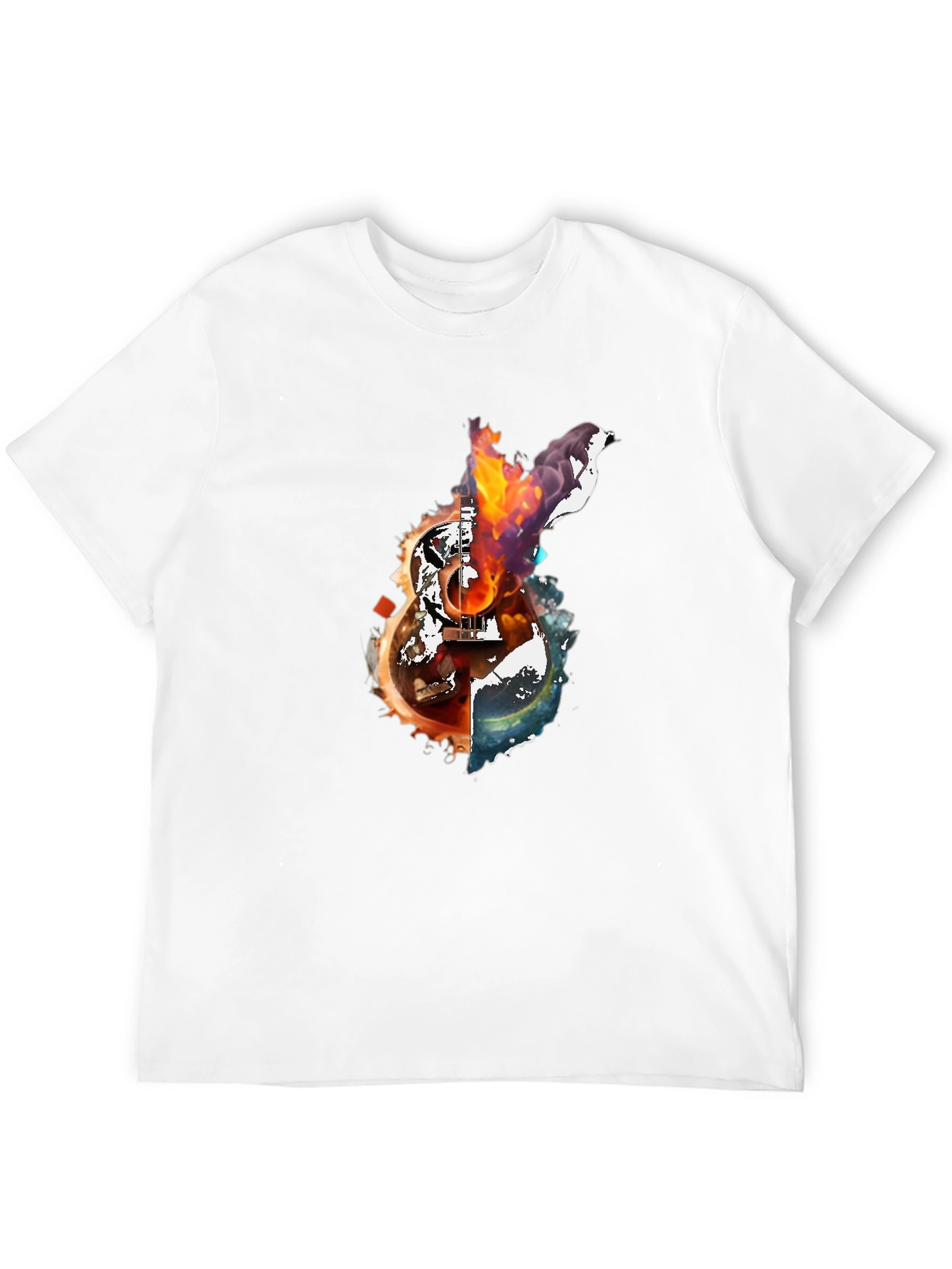 Fiery Guitar Graphic Tee