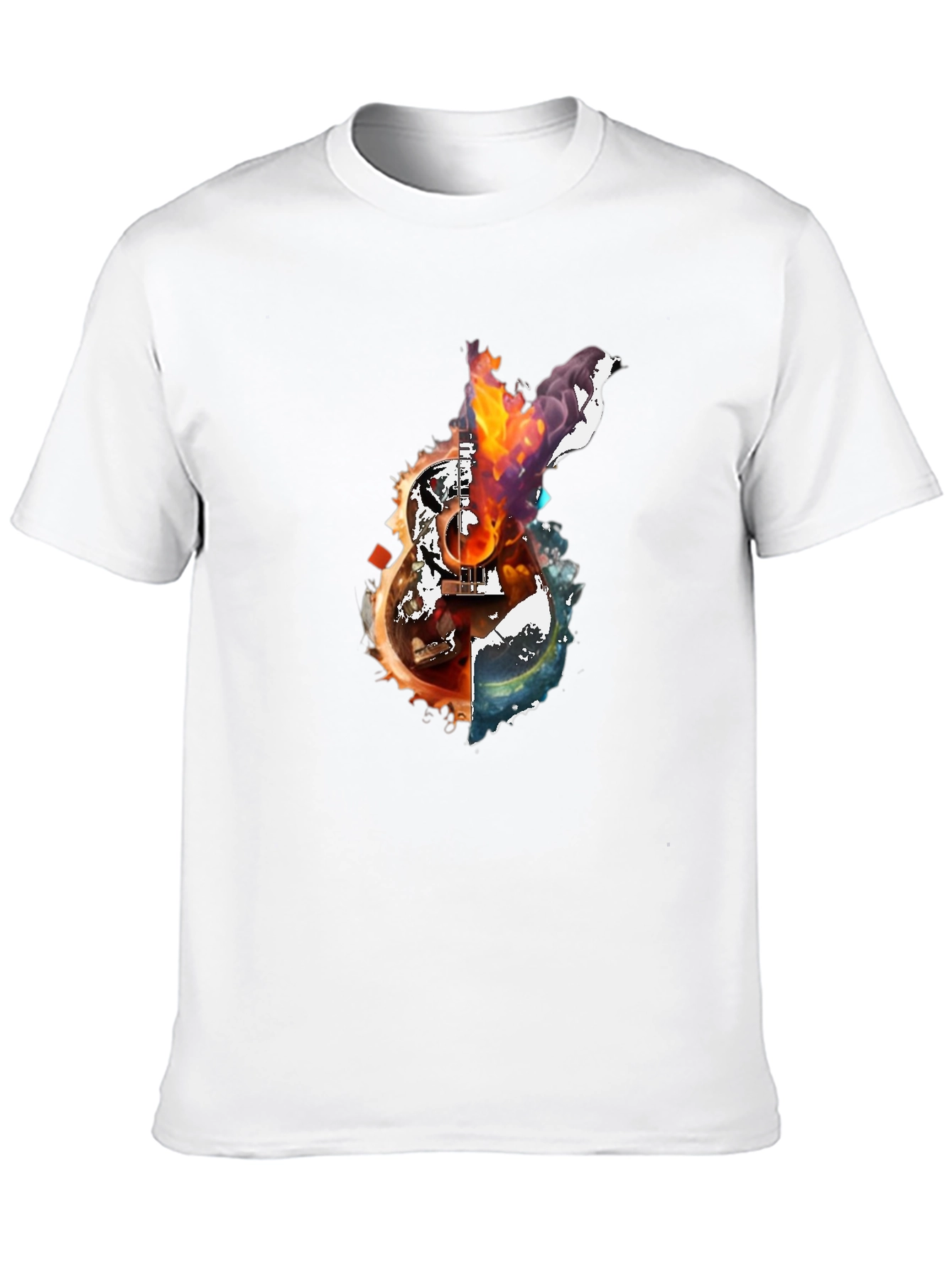 Fiery Guitar Graphic Tee