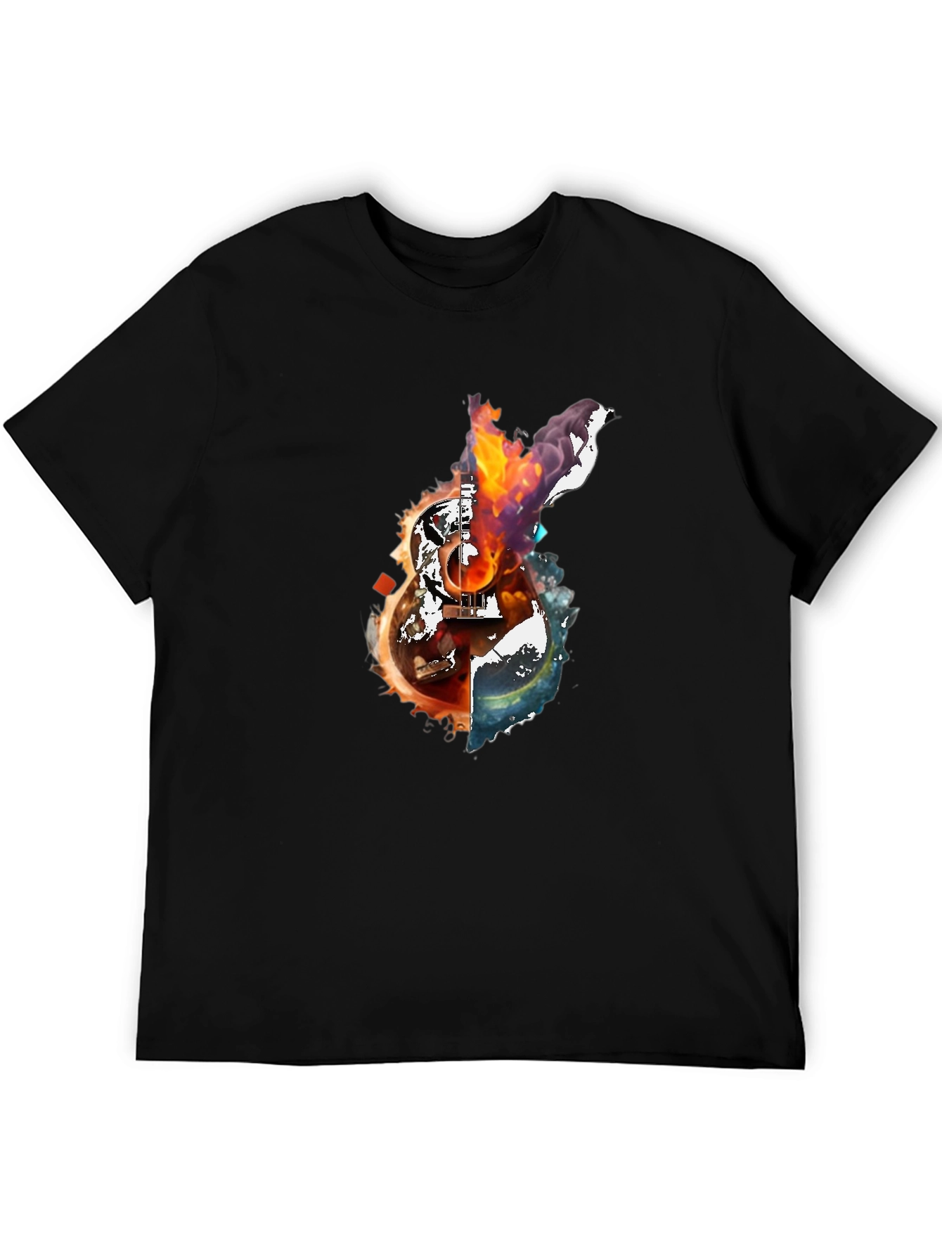 Fiery Guitar Graphic Tee