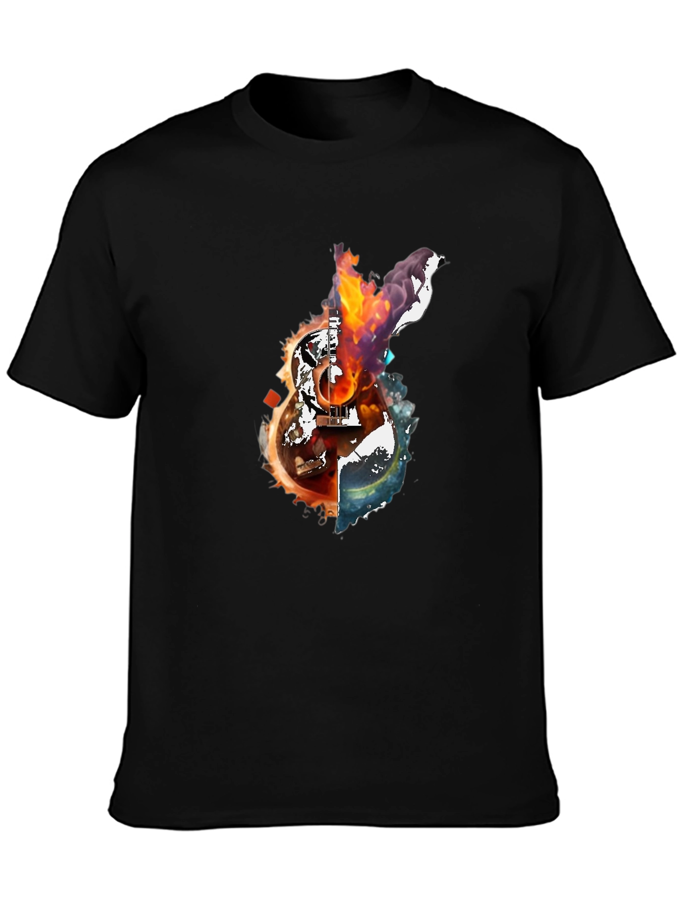 Fiery Guitar Graphic Tee