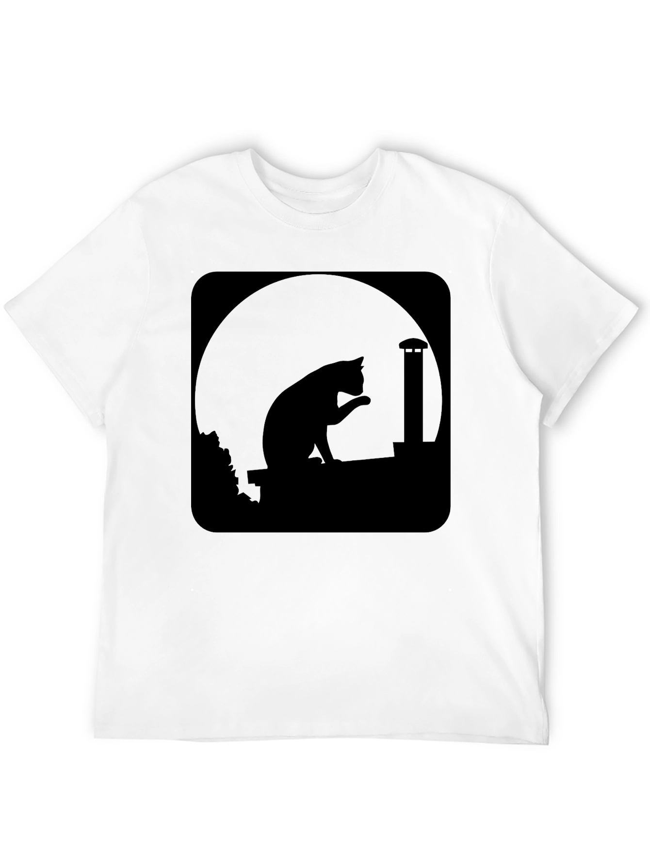 Midnight Cat Silhouette T-Shirt