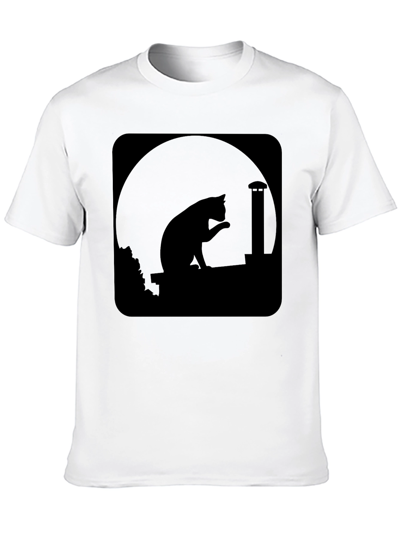 Midnight Cat Silhouette T-Shirt