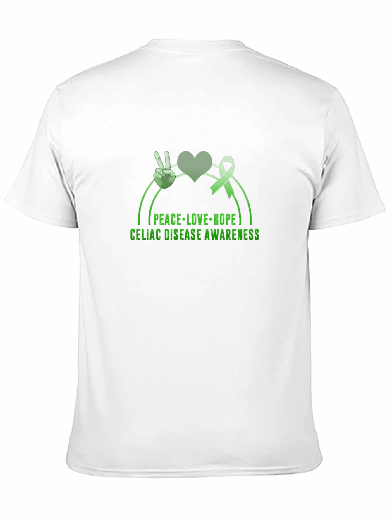 Celiac Disease Awareness T-Shirt Peace Love Hope