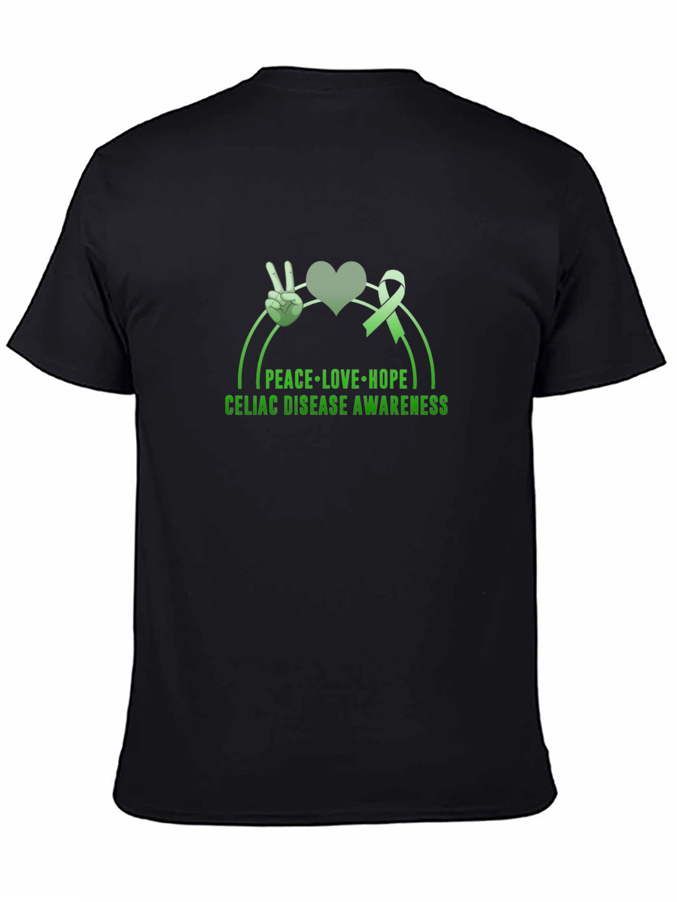 Celiac Disease Awareness T-Shirt Peace Love Hope