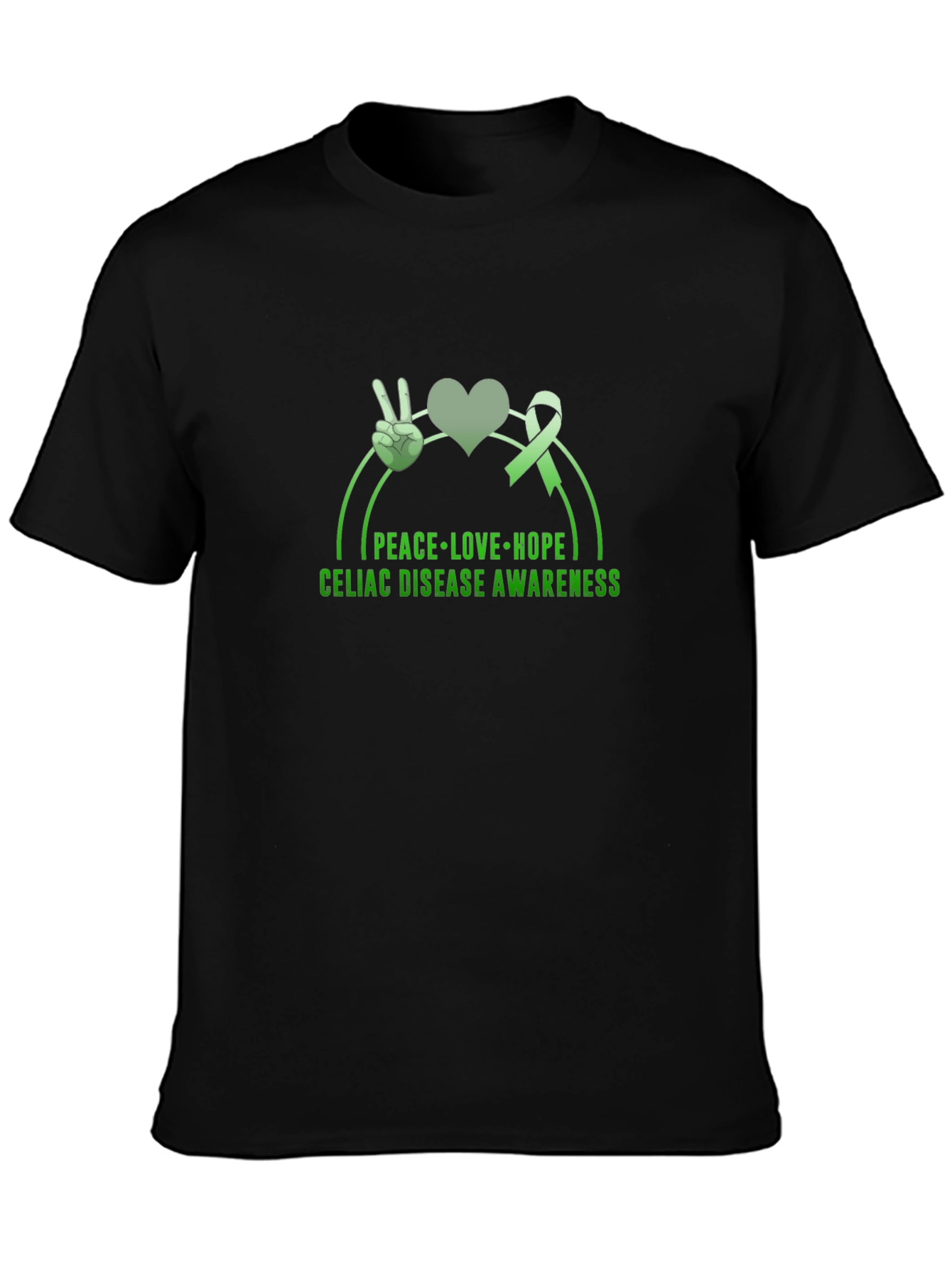 Celiac Disease Awareness T-Shirt Peace Love Hope