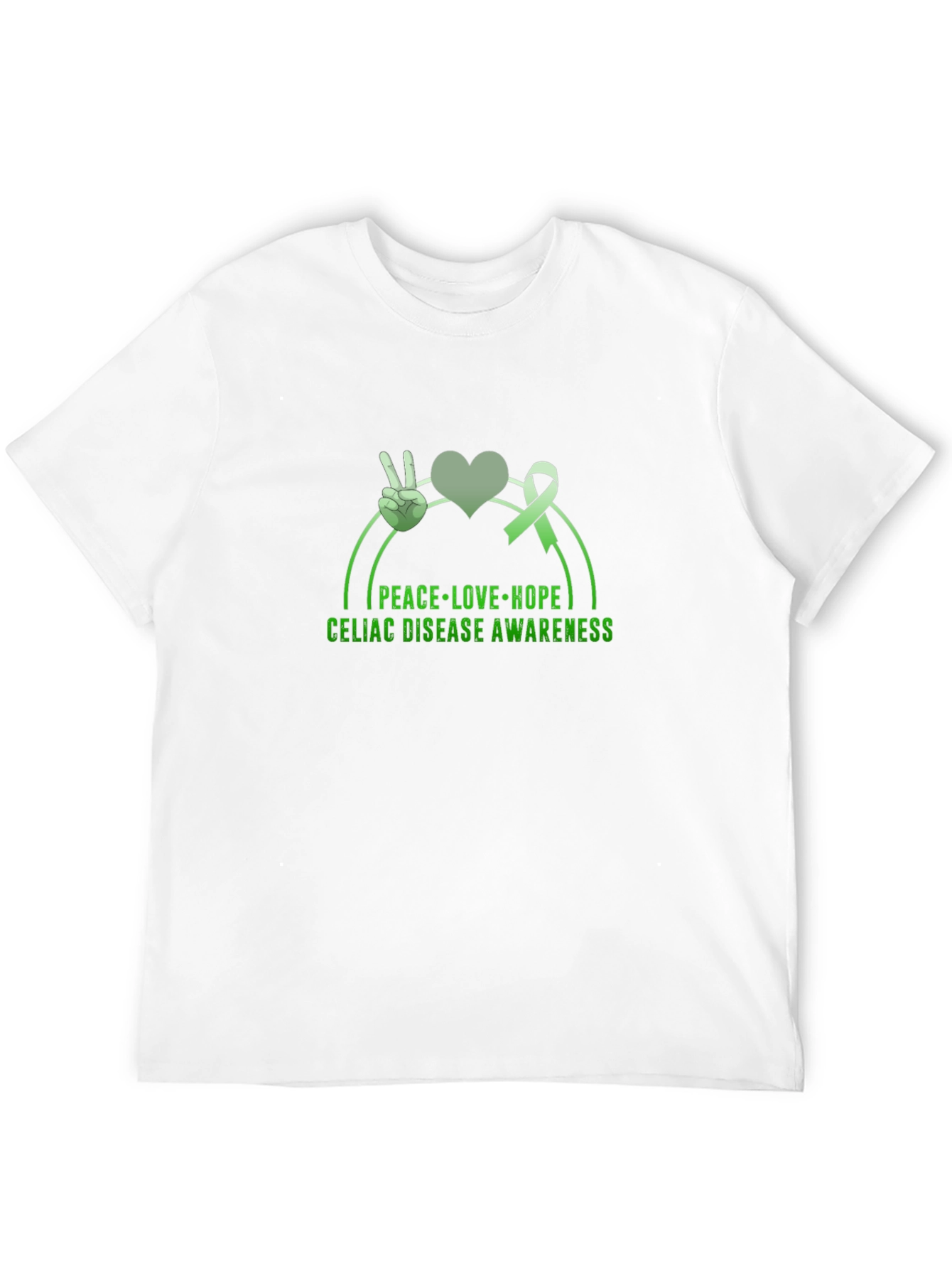 Celiac Disease Awareness T-Shirt Peace Love Hope