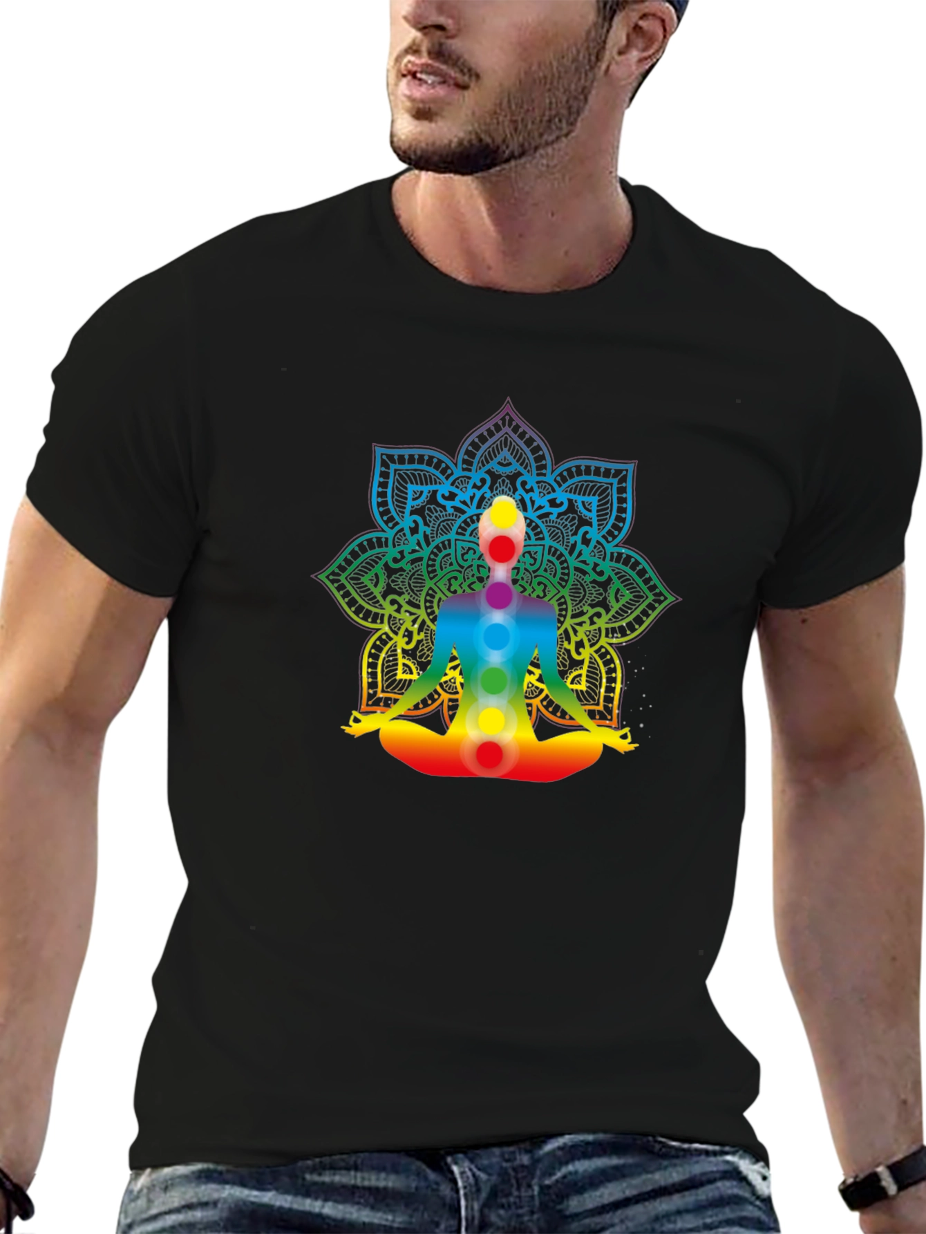 Chakra Meditation Graphic T-Shirt - Spiritual Tee
